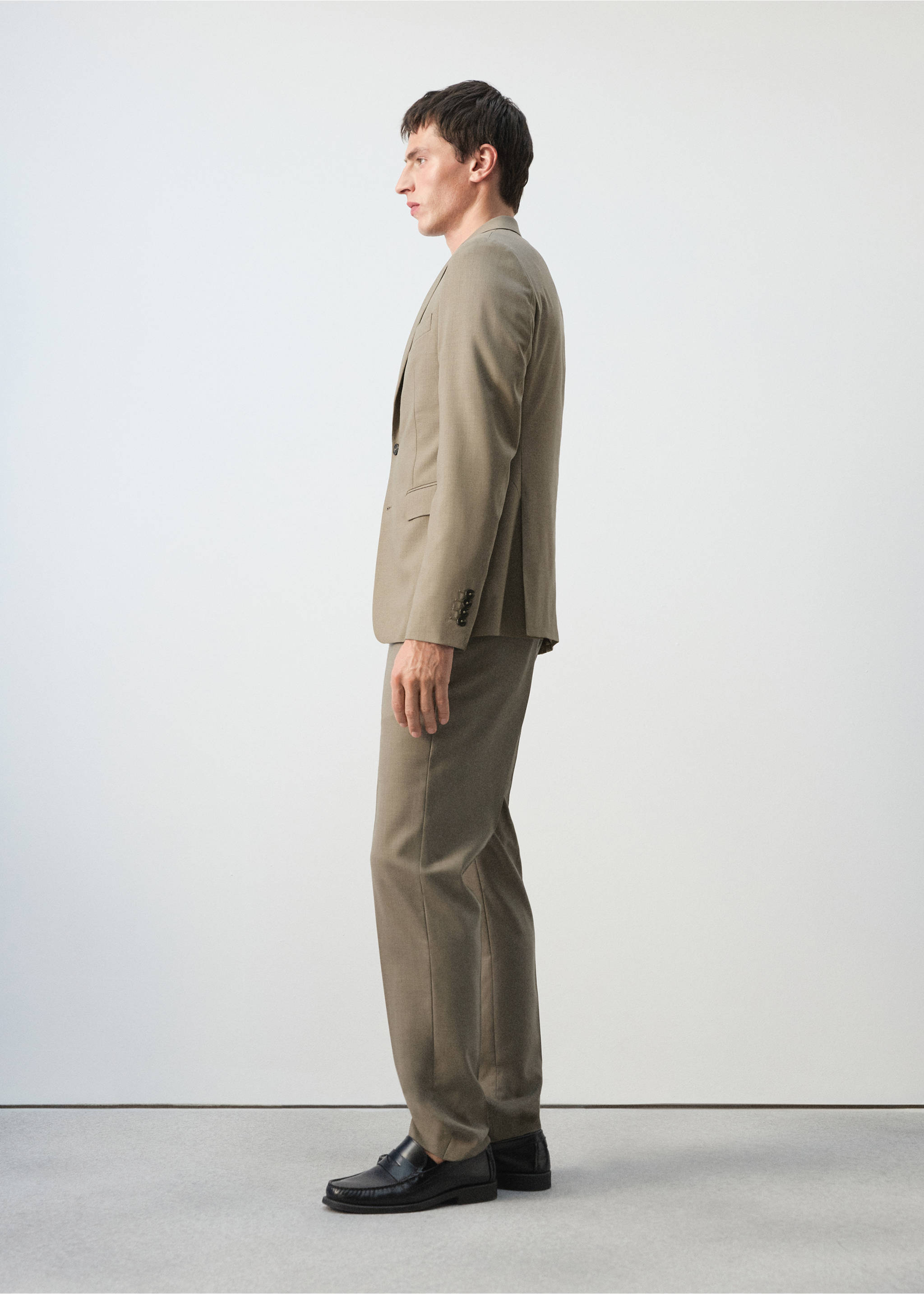 Americana traje Turín 100% lana - Detalle del artículo 2, Marrón medio. Ref: 27091269-00.