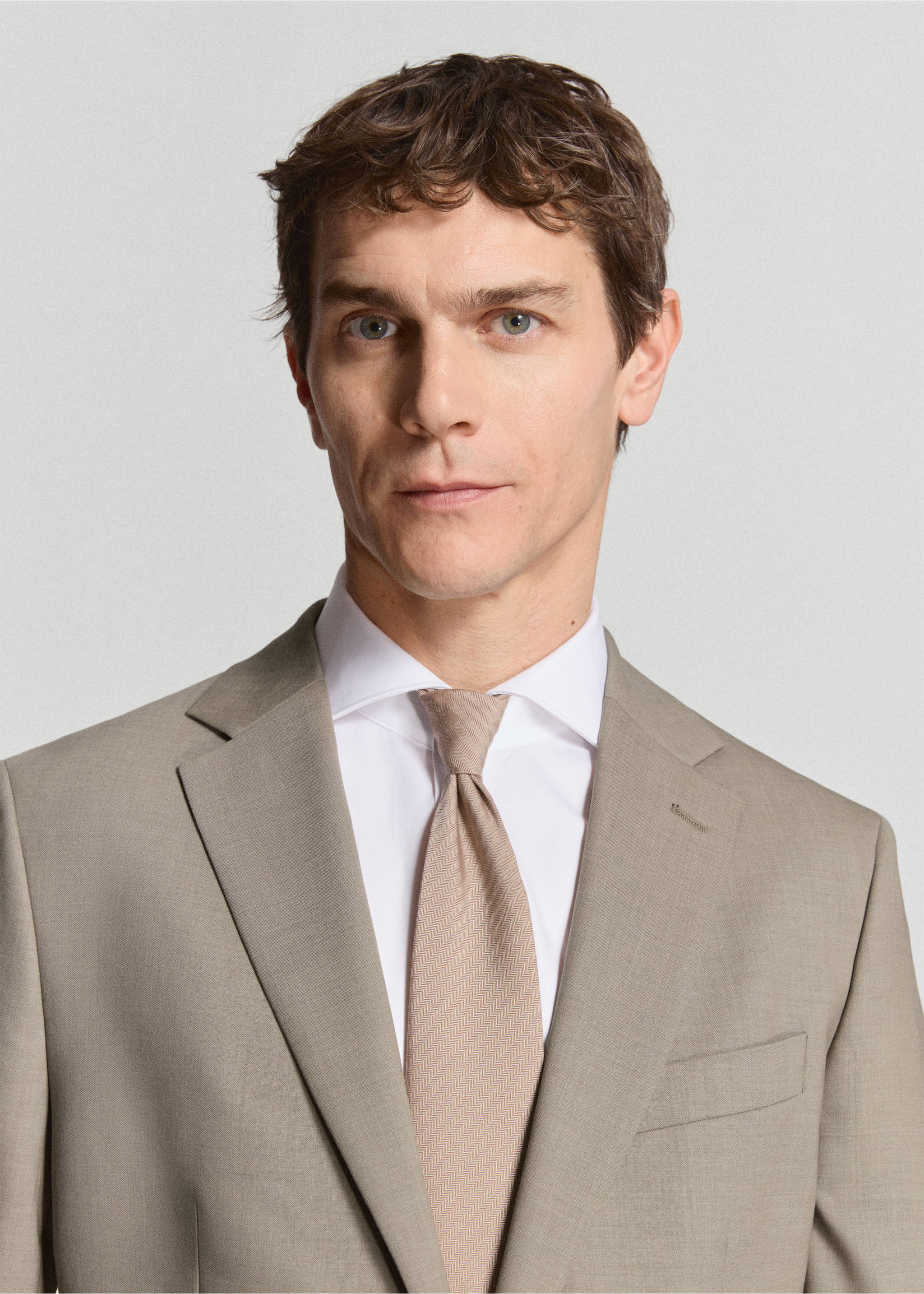 Americana traje Turín 100% lana - Detalle del artículo 1, Marrón medio. Ref: 27015950-01.