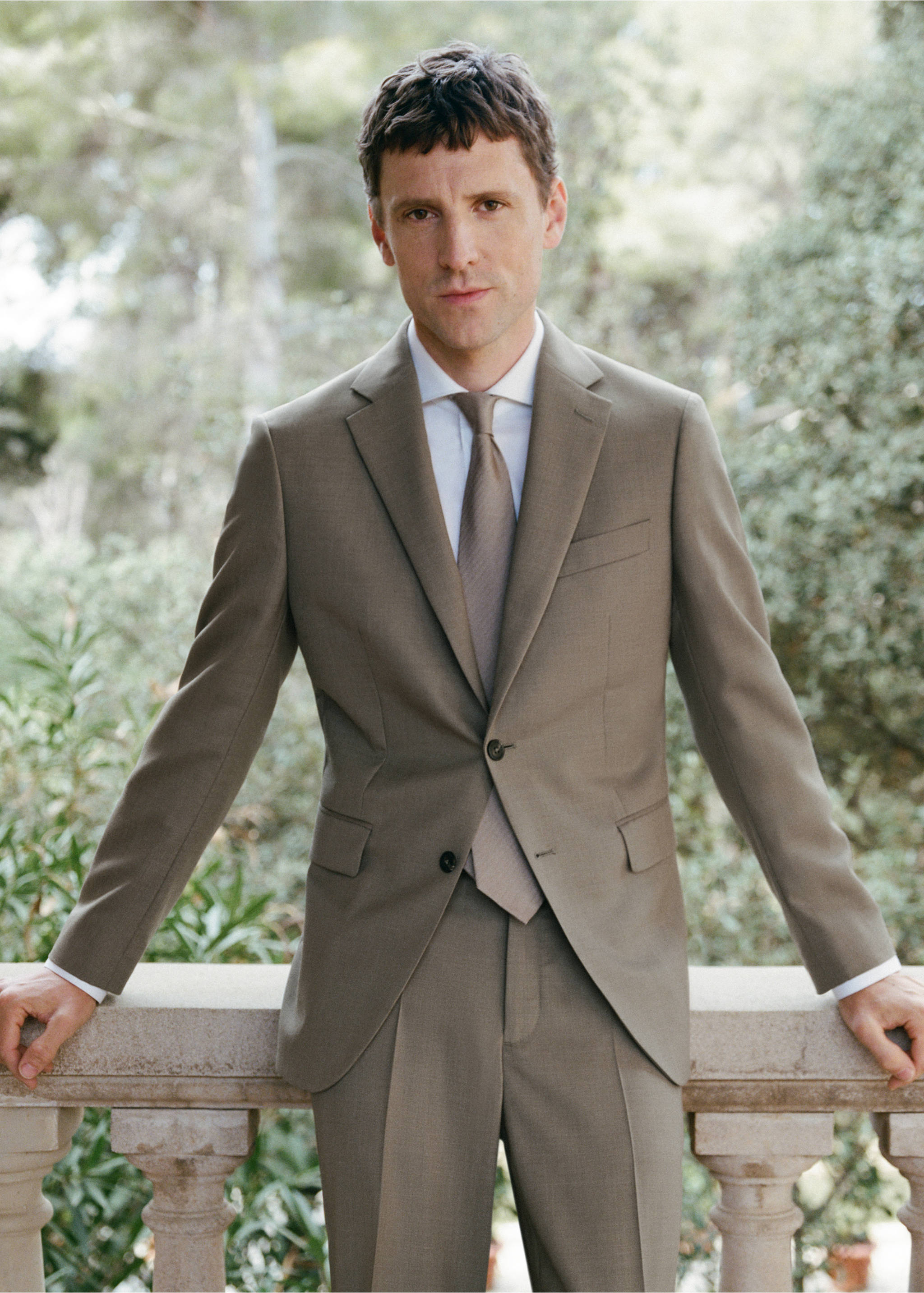 Veste costume Turín 100 % laine - Détail de l'article 7, Marron moyen. Ref: 27015950-01.