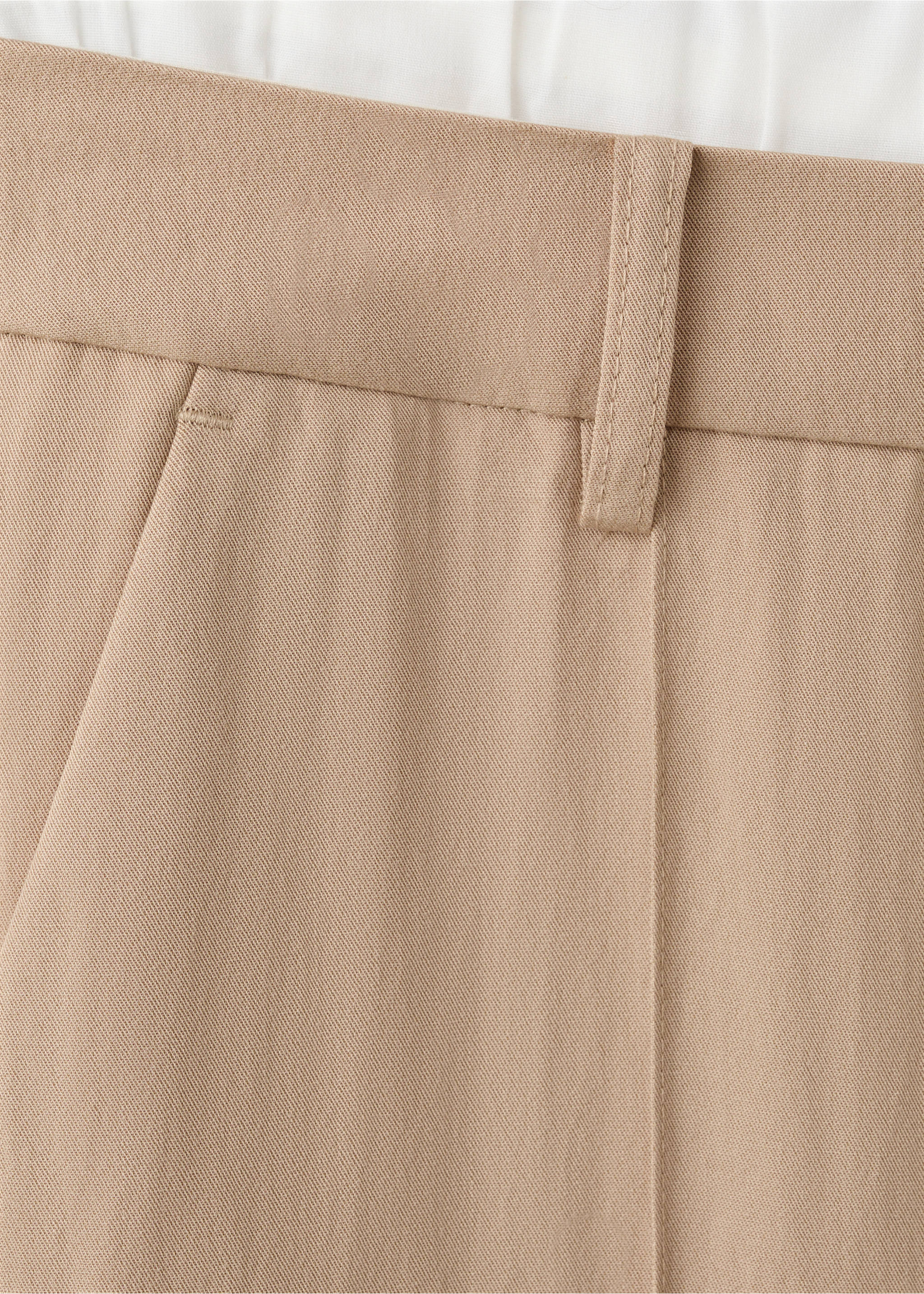 Pantalon lyocell taille combinée - Détail de l'article 0, Beige. Ref: 27015960-00.