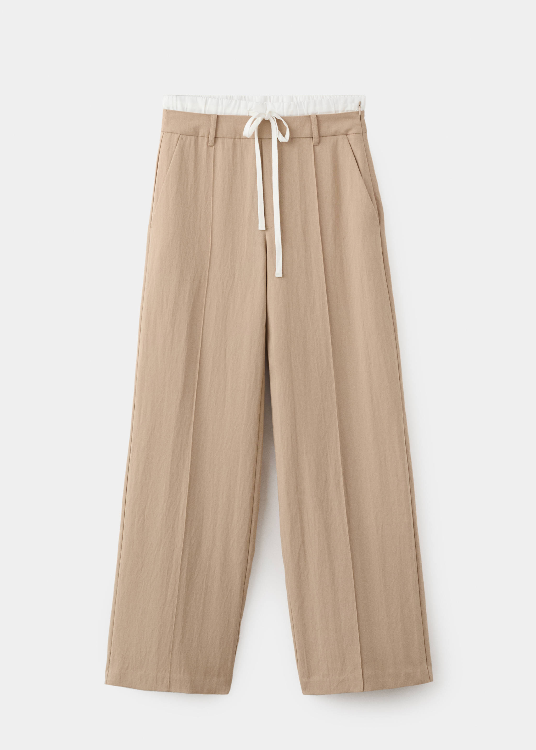 Pantalon lyocell taille combinée - Article sans modèle
