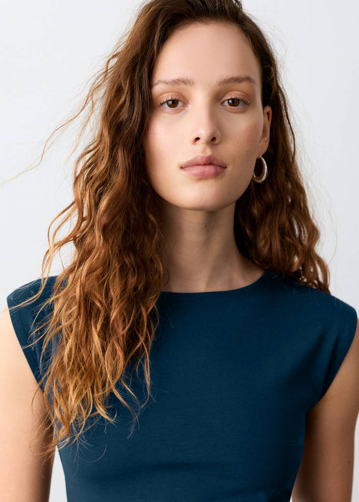 Knot detail T-shirt — Navy