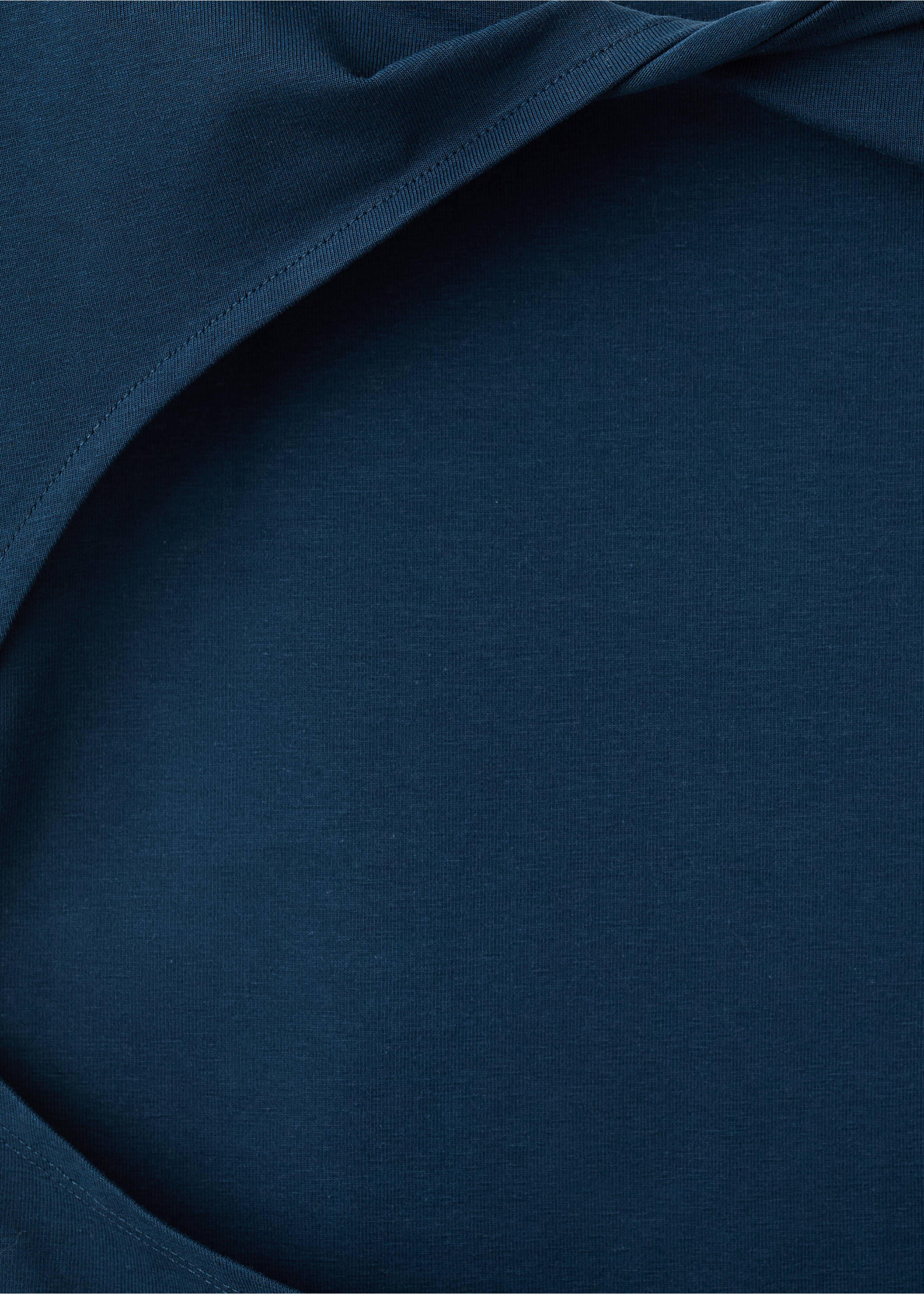 Knot detail T-shirt - Details of the article 8, Navy. Ref: 27015965-00.