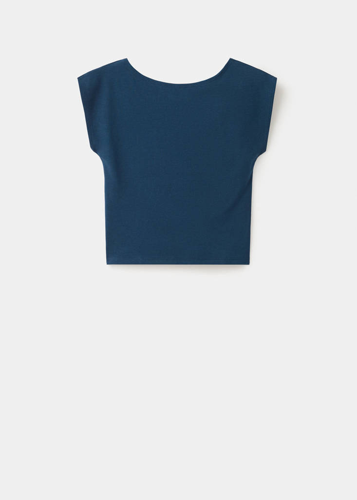 Knot detail T-shirt — Navy