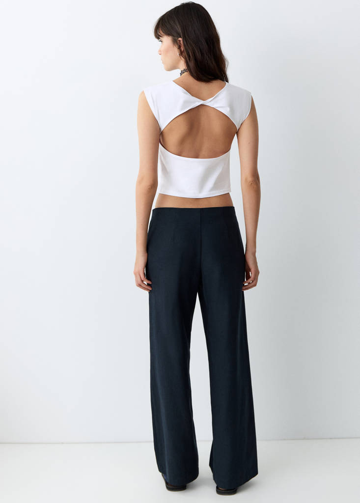 Knot detail T-shirt — Off White