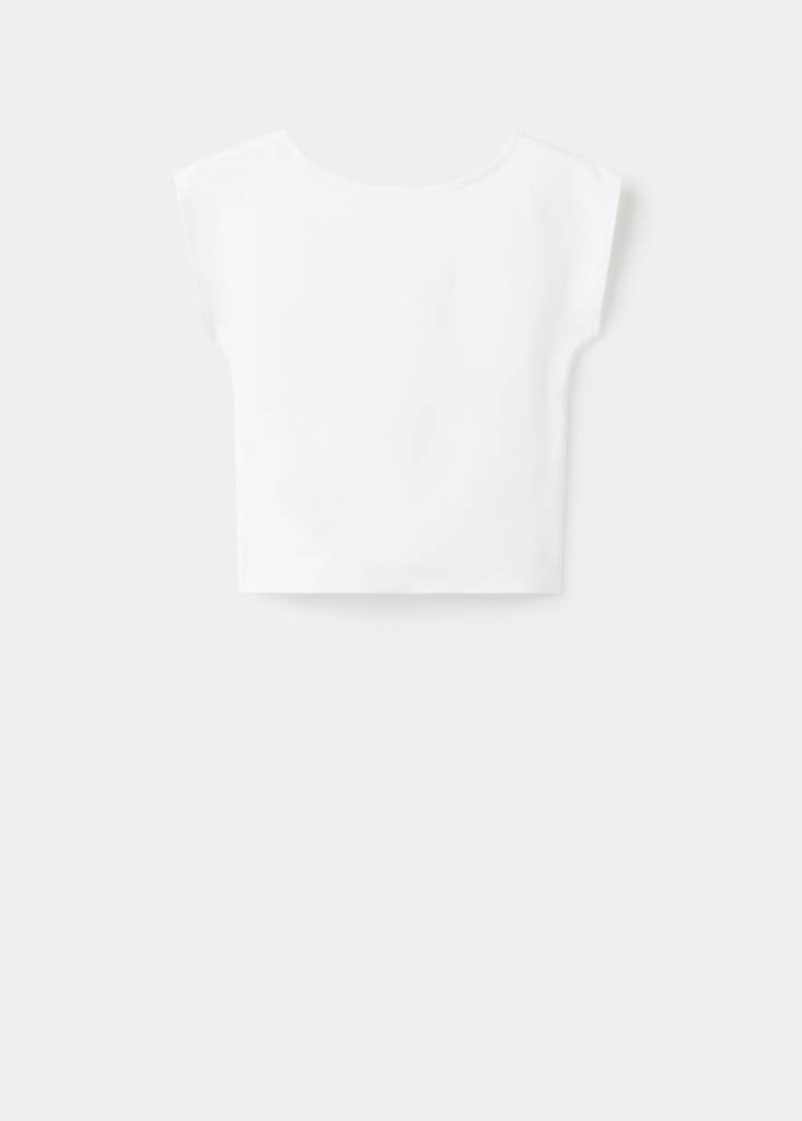Knot detail T-shirt — Off White