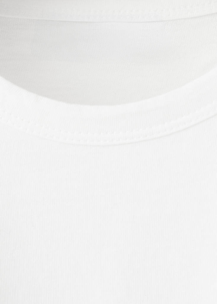 T-Shirt mit durchbrochenen Blumendetails — Cremeweiß
