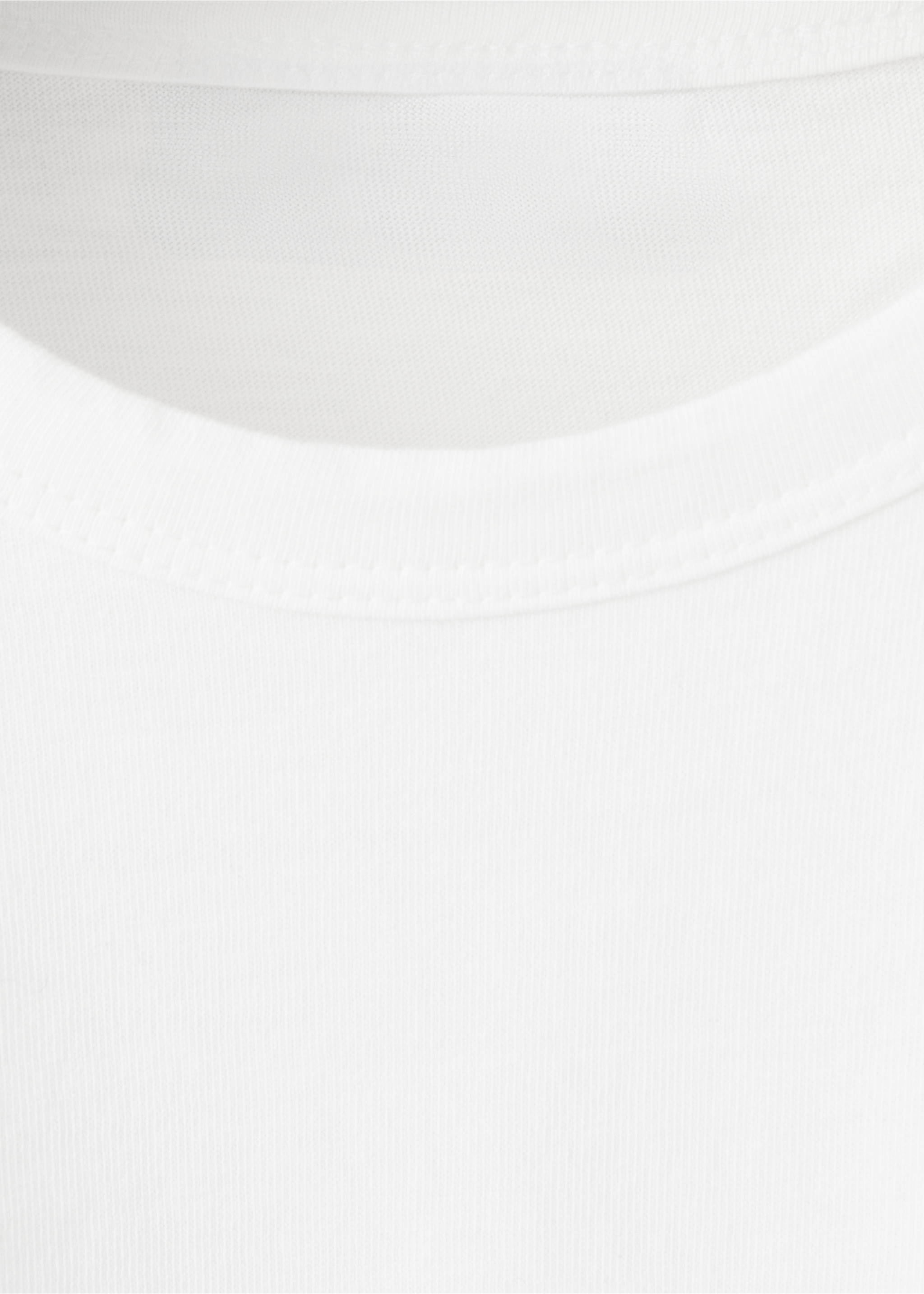 Broderie anglaise floral detail T-shirt - Details of the article 8, Off White. Ref: 27015967-00.
