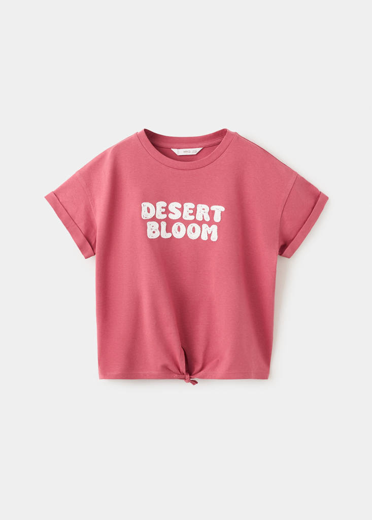 Printed cotton-blend t-shirt — Burgundy