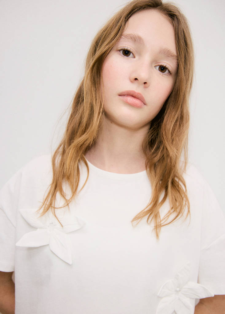 Floral cotton t-shirt — Off White