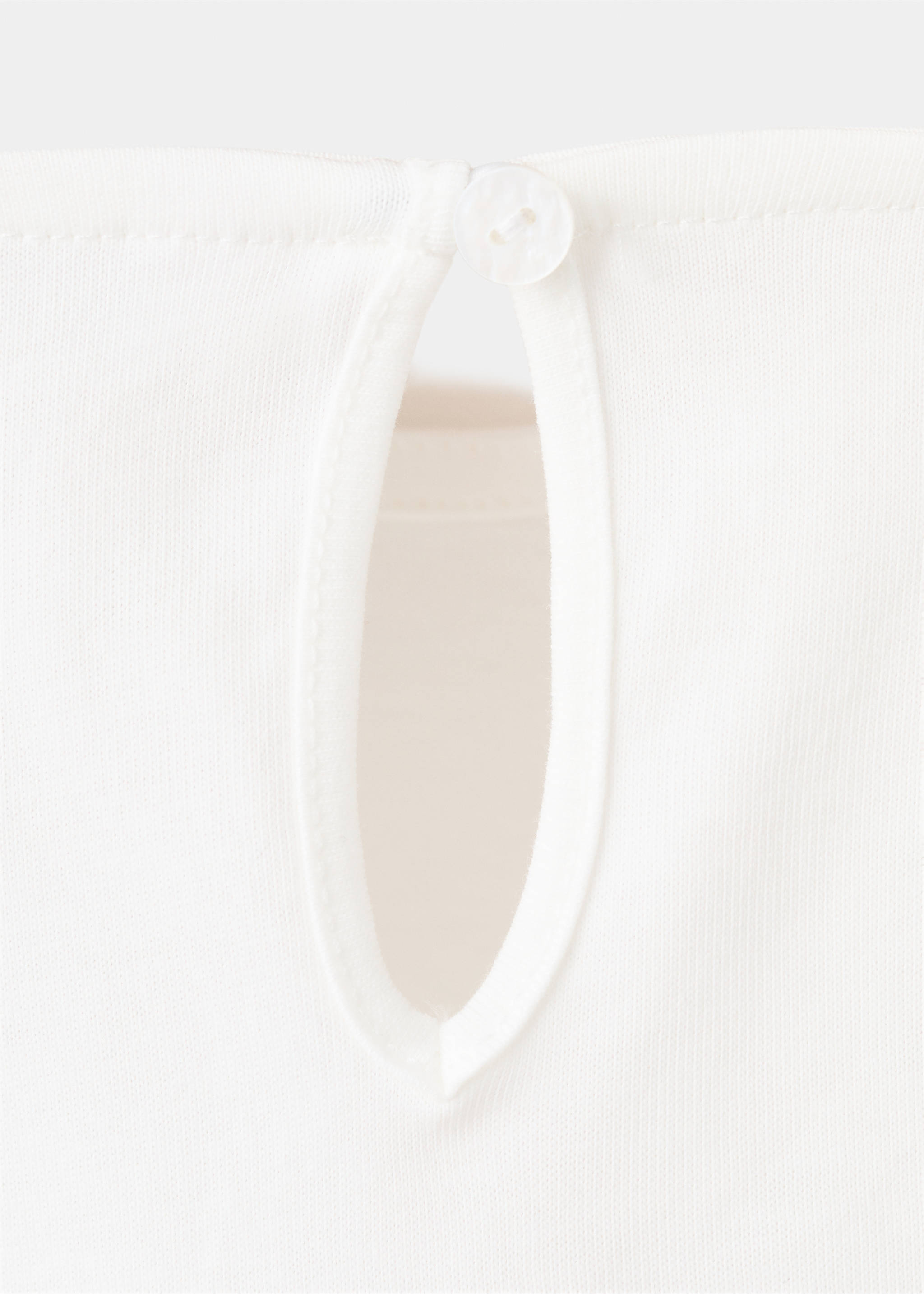 T-shirt fleurs coton - Détail de l'article 8, Blanc cassé. Ref: 27015970-00.