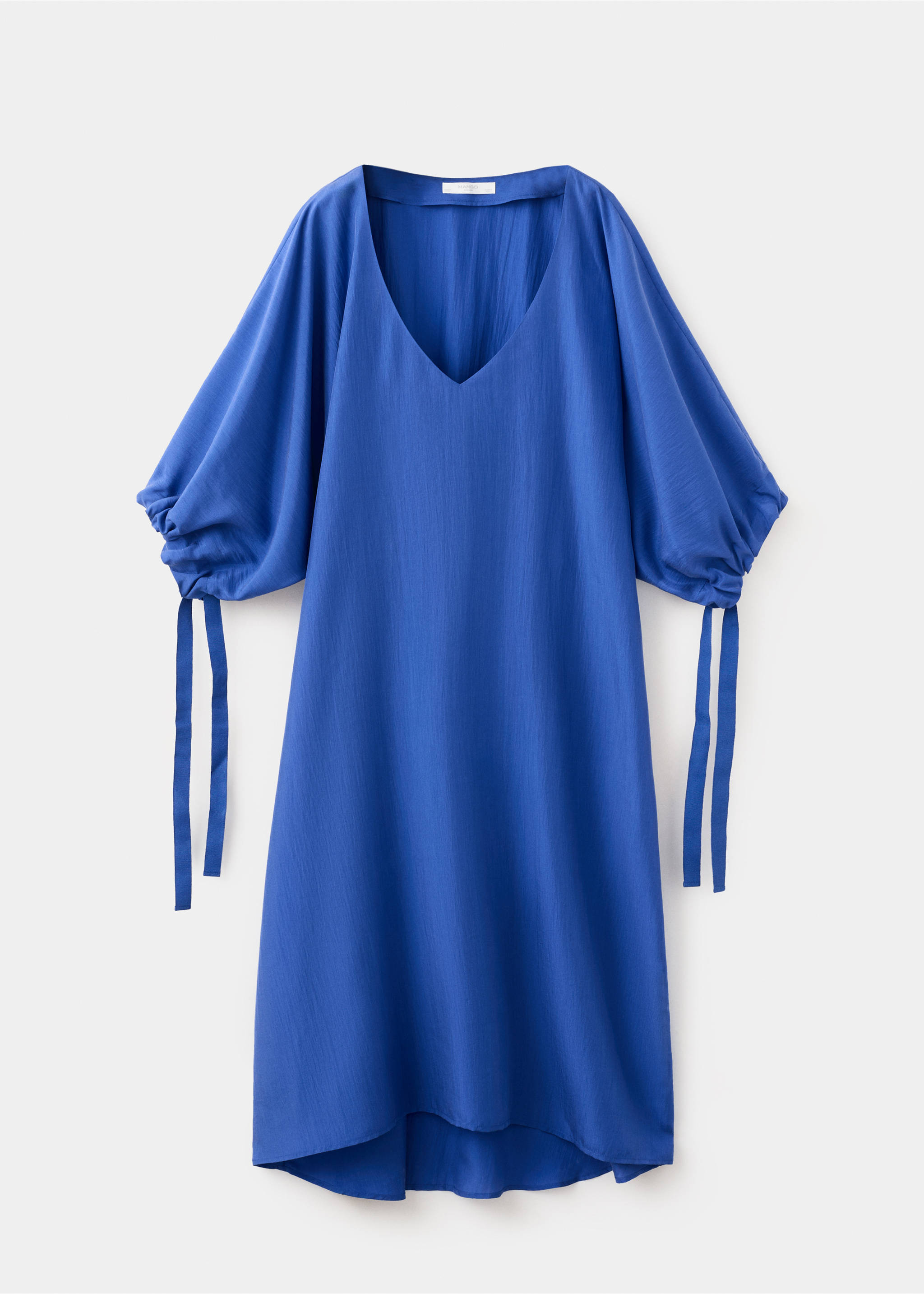 Puffed sleeve silk nightgown - Article without model, Blue. Ref: 27015974-00.