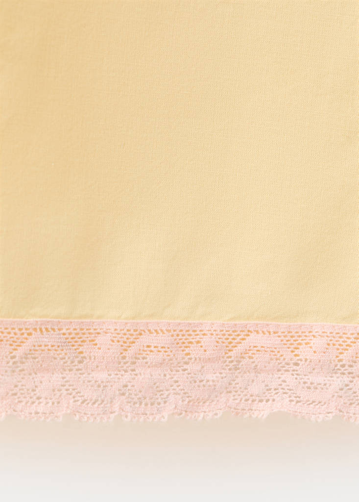 Short nightdress 100% cotton — Pastel Yellow