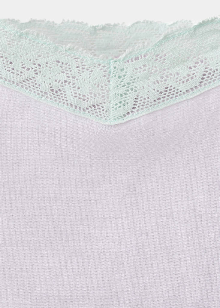 Short nightdress 100% cotton — Lilac