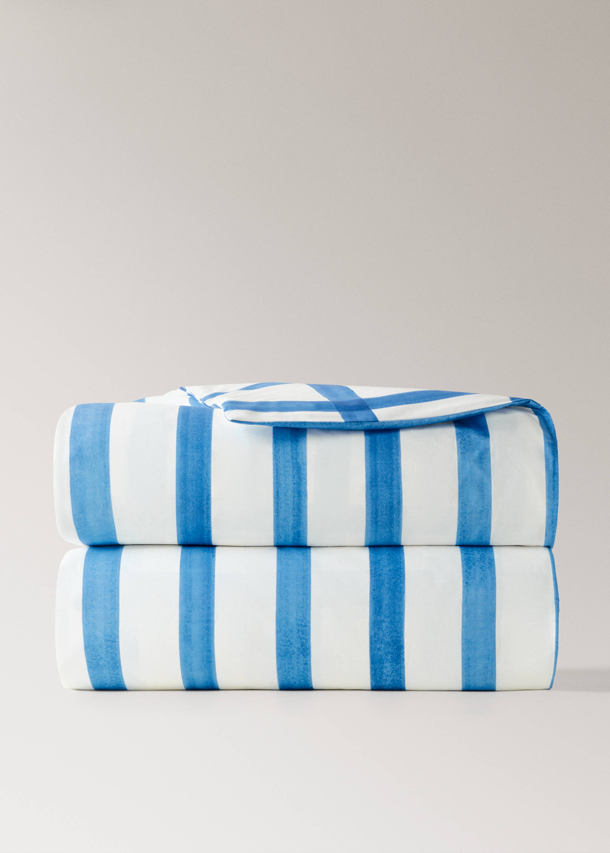 Watercolour Check Percale Cotton Duvet Cover for Double Bed 135/140 cm - Details of the article 3