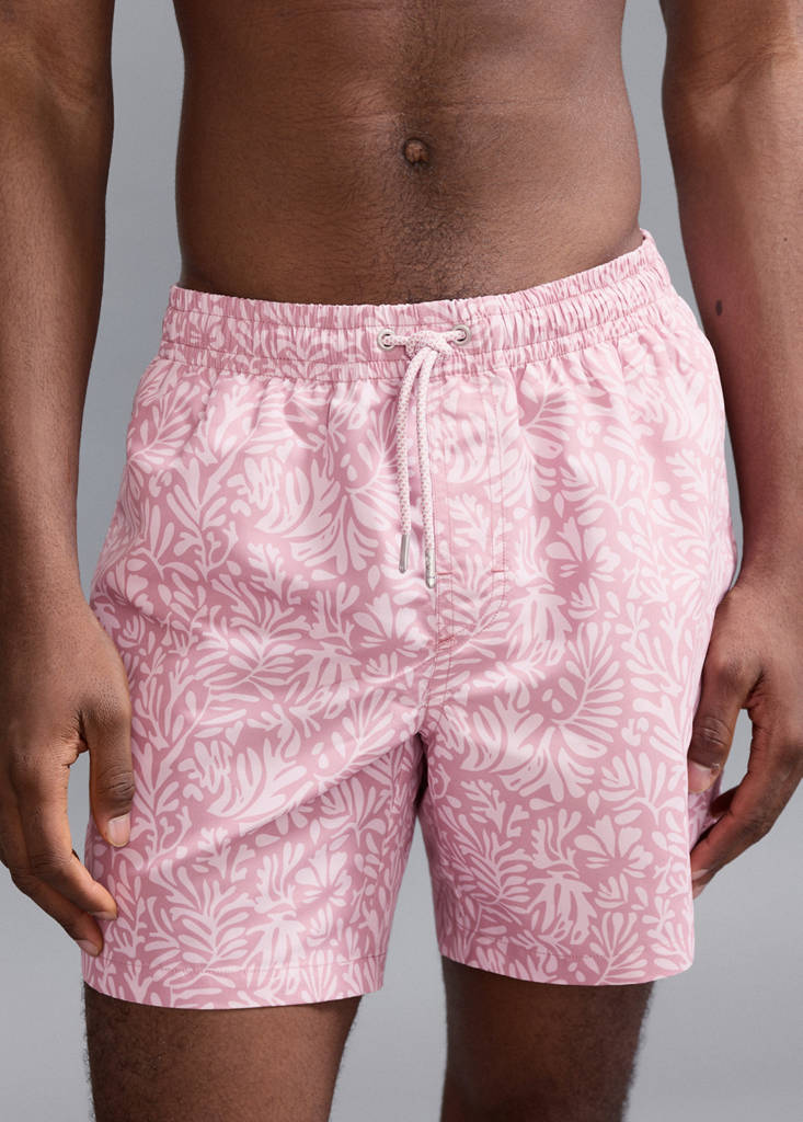 Printed swimming trunks — Pink