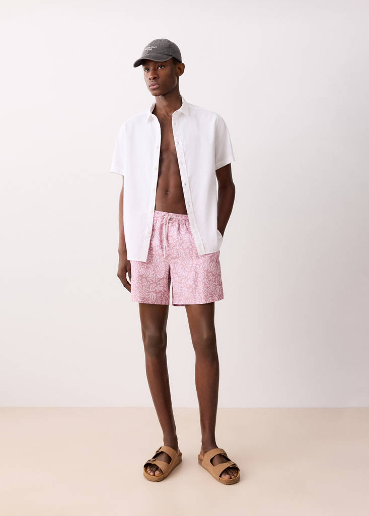 Printed swimming trunks — Pink