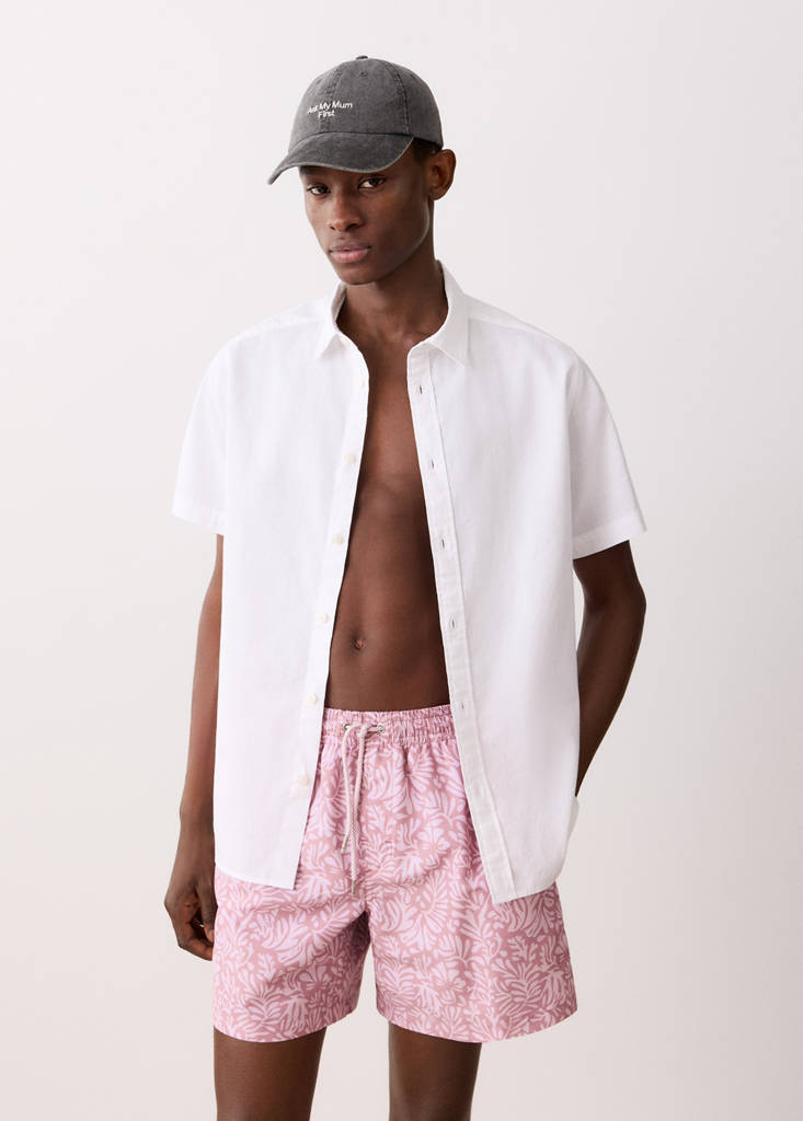 Printed swimming trunks — Pink