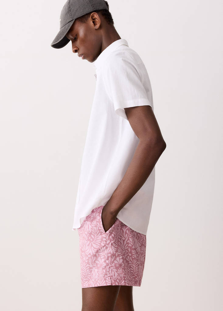 Printed swimming trunks — Pink