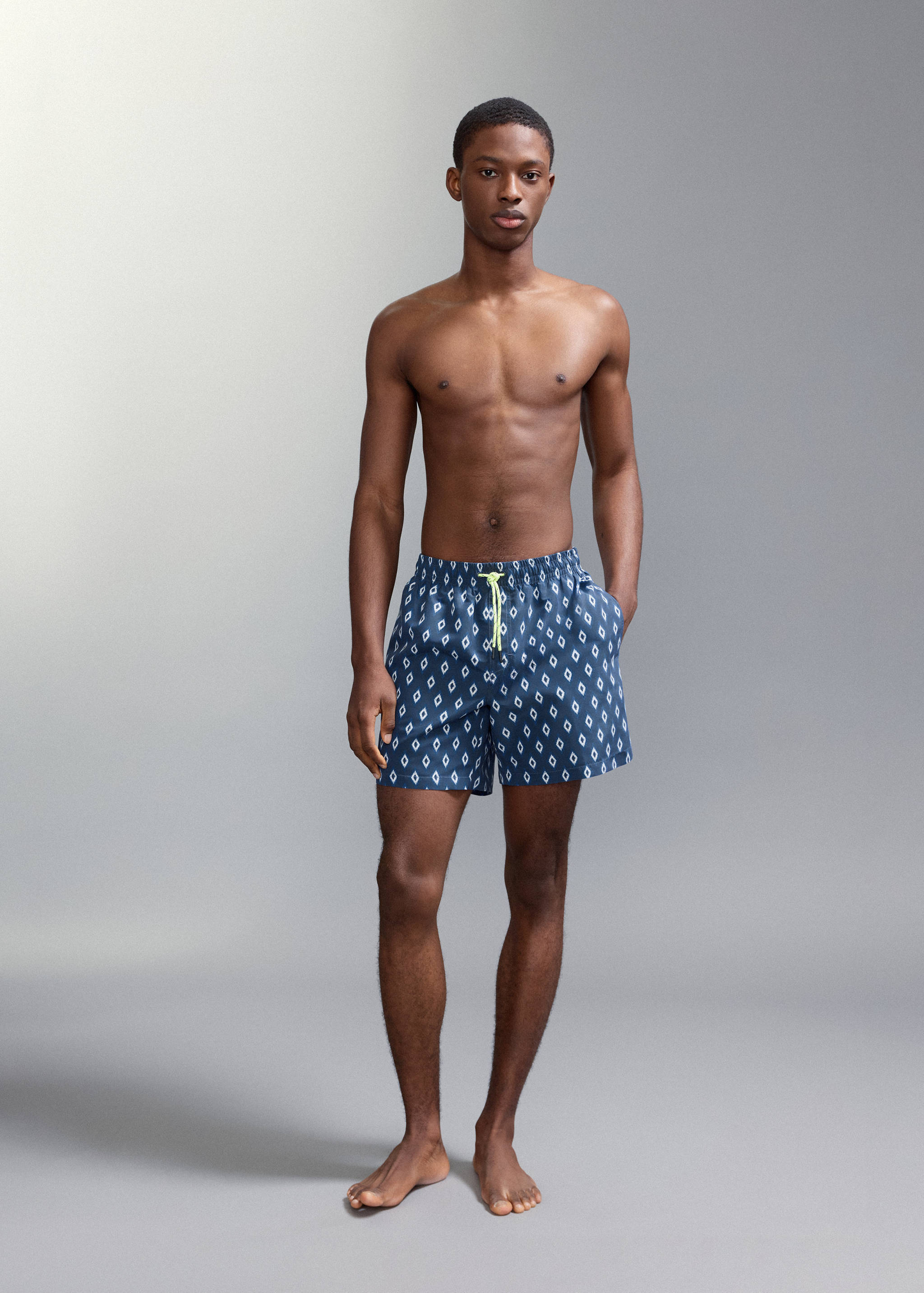 Bañador estampado rombos - Plano medio