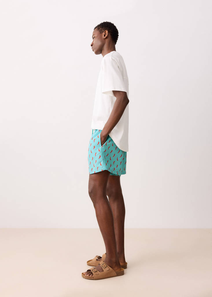 Printed swimming trunks — Green