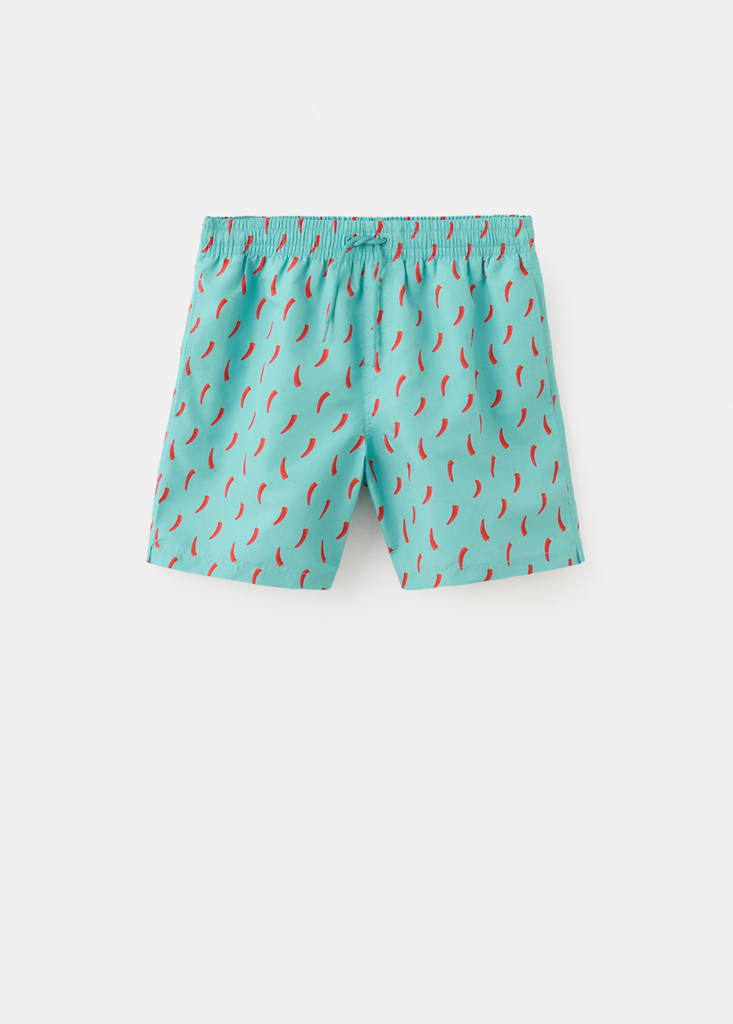 Printed swimming trunks — Green