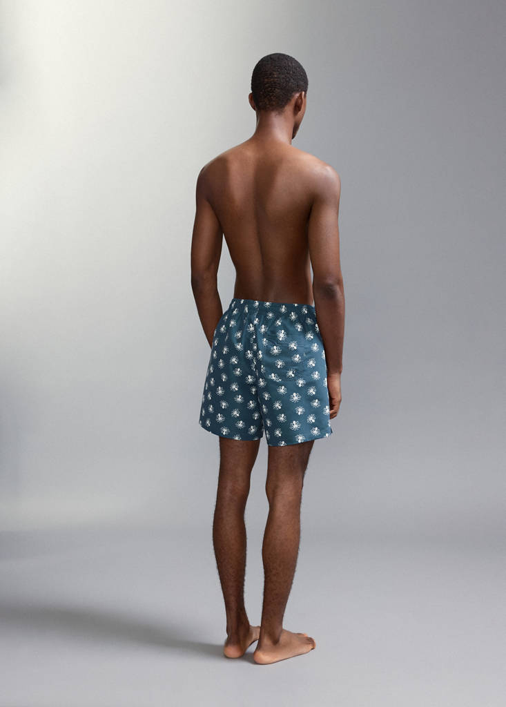 Octopus print swimsuit — Blue