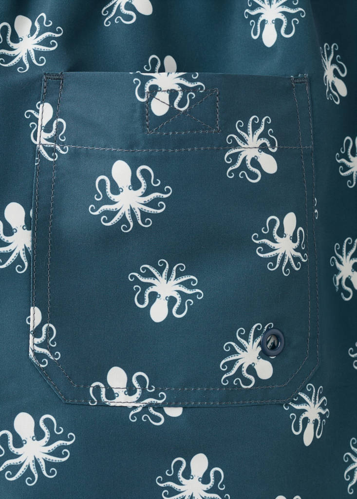 Octopus print swimsuit — Blue