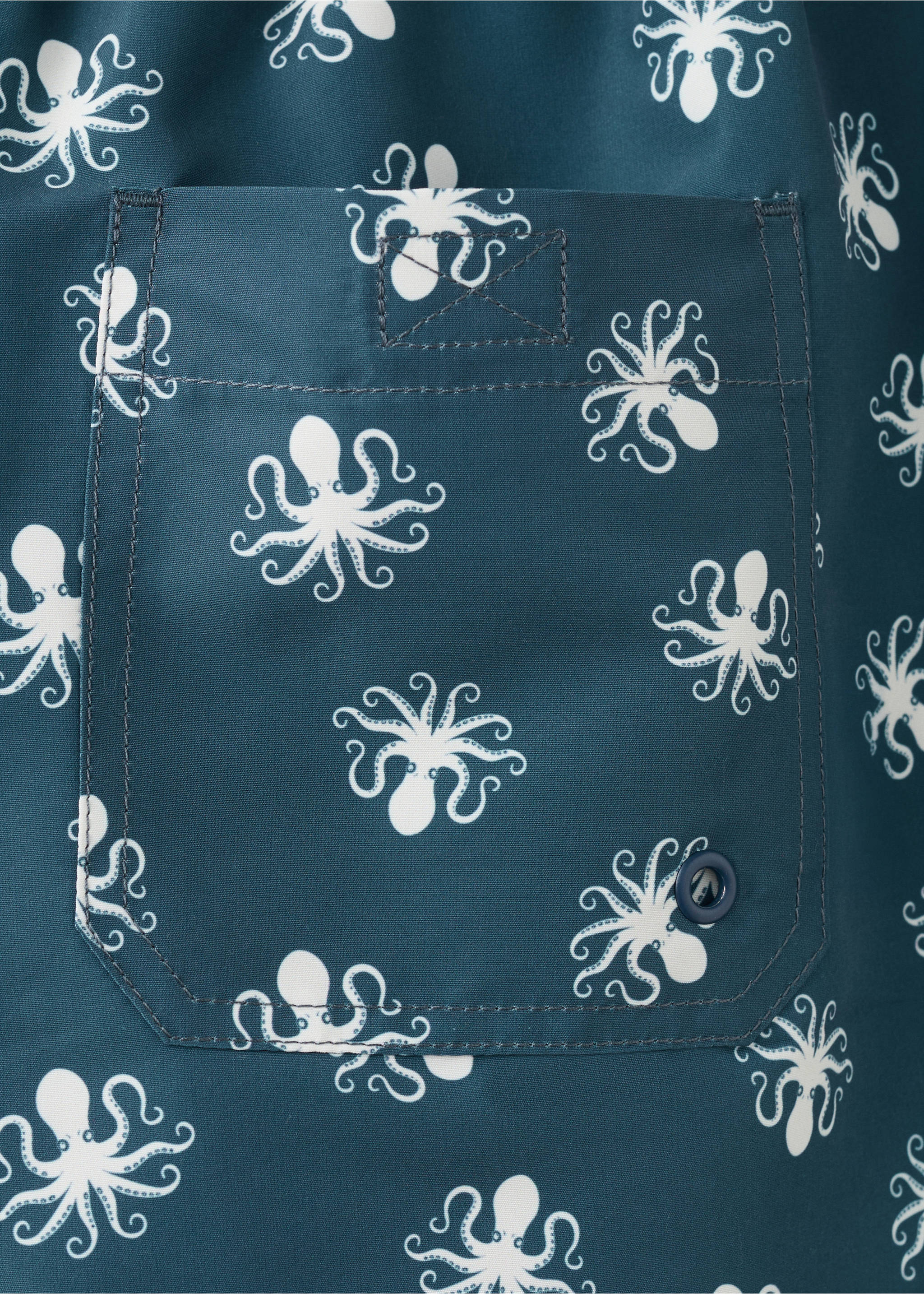 Bañador estampado pulpos - Detalle del artículo 0, Azul. Ref: 27015995-00.