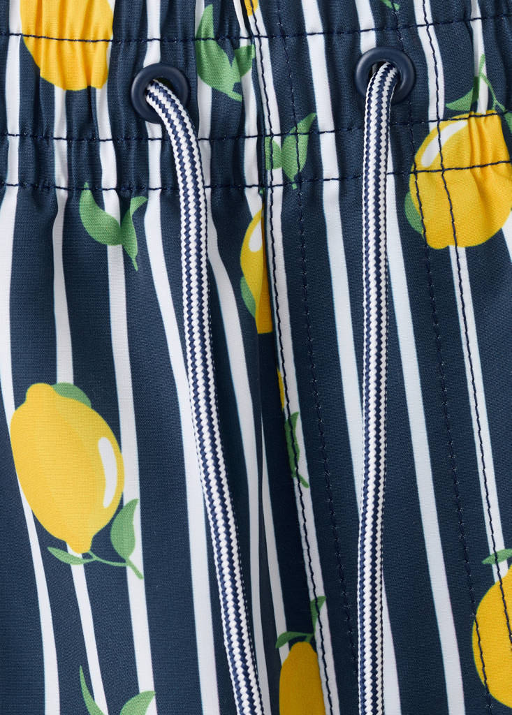 Lemon-print swimming trunks — Navy