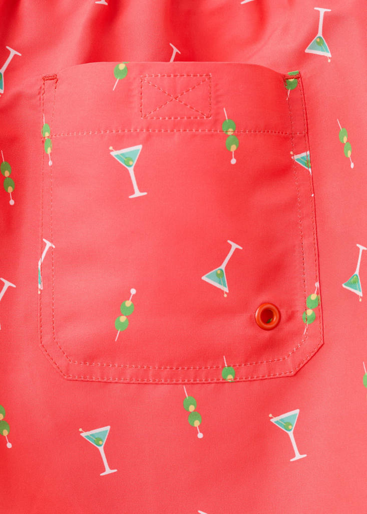 Printed swimming trunks — Khaki