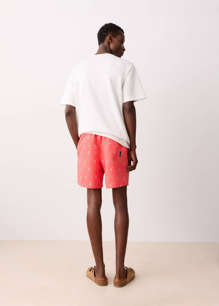 Printed swimming trunks — Khaki