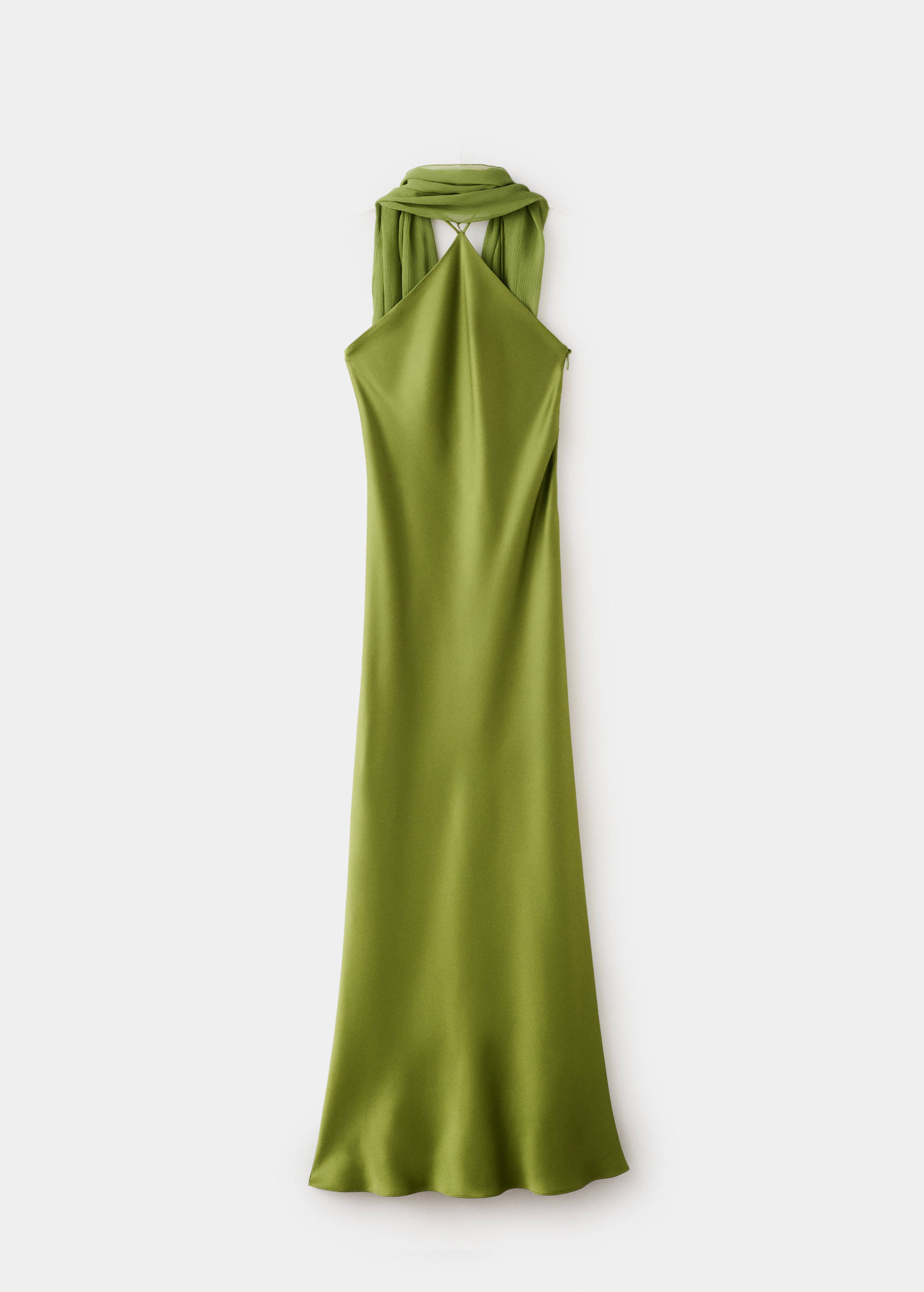 Satin halter neck dress - Article without model