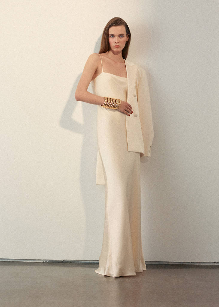 Long slip dress — Ecru
