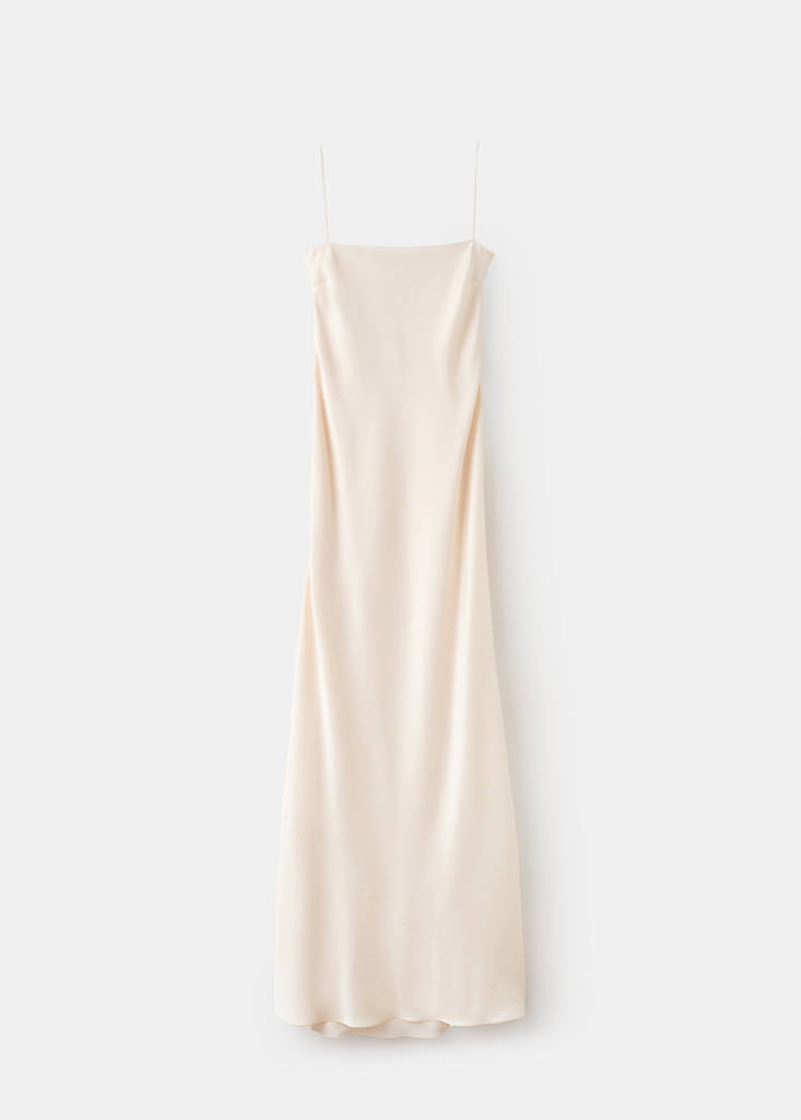 Long slip dress — Ecru