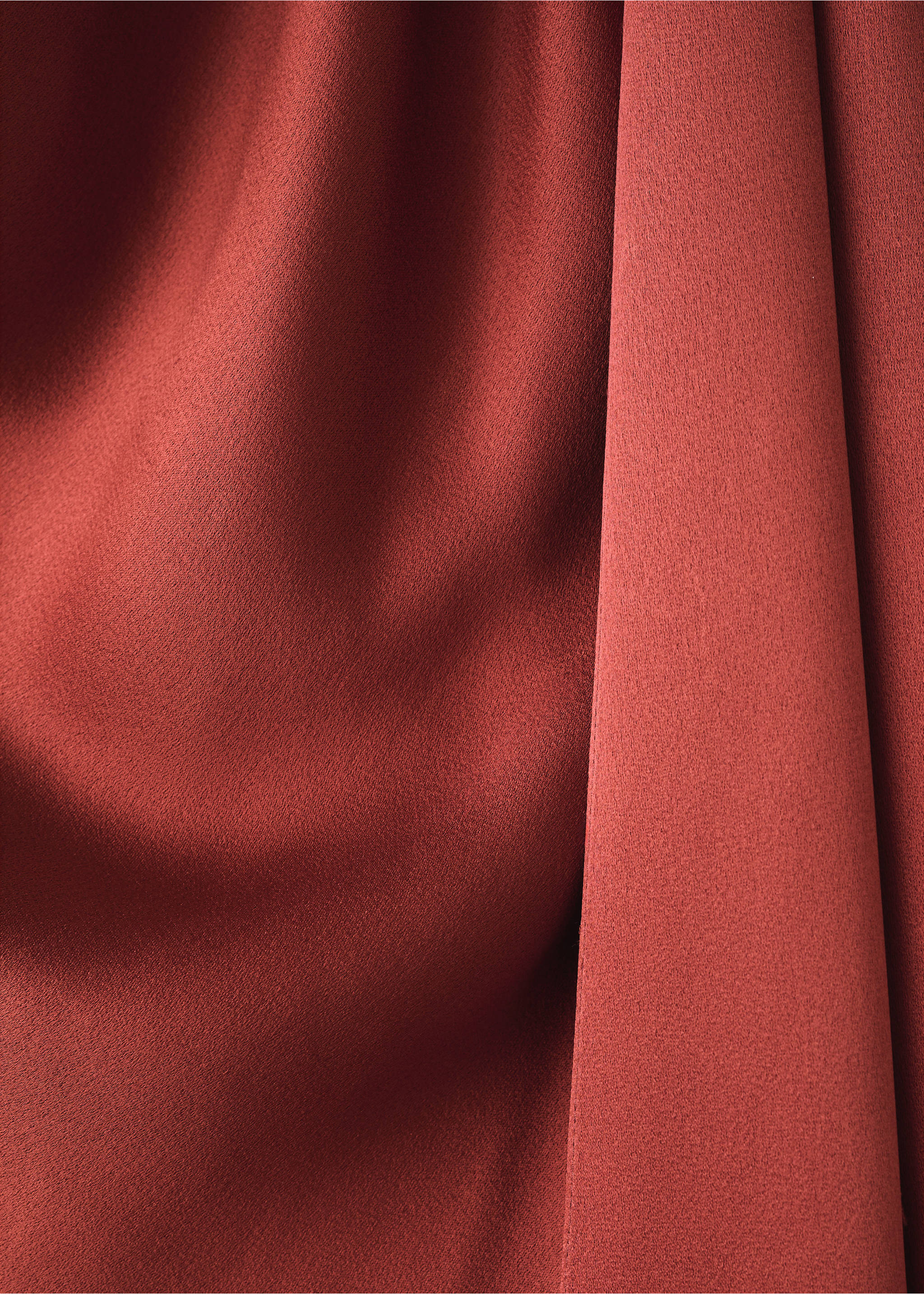 Asymmetrische jurk met gestrikte hals - Detail van het artikel 8, Oranjebruin. Ref: 27016002-00.