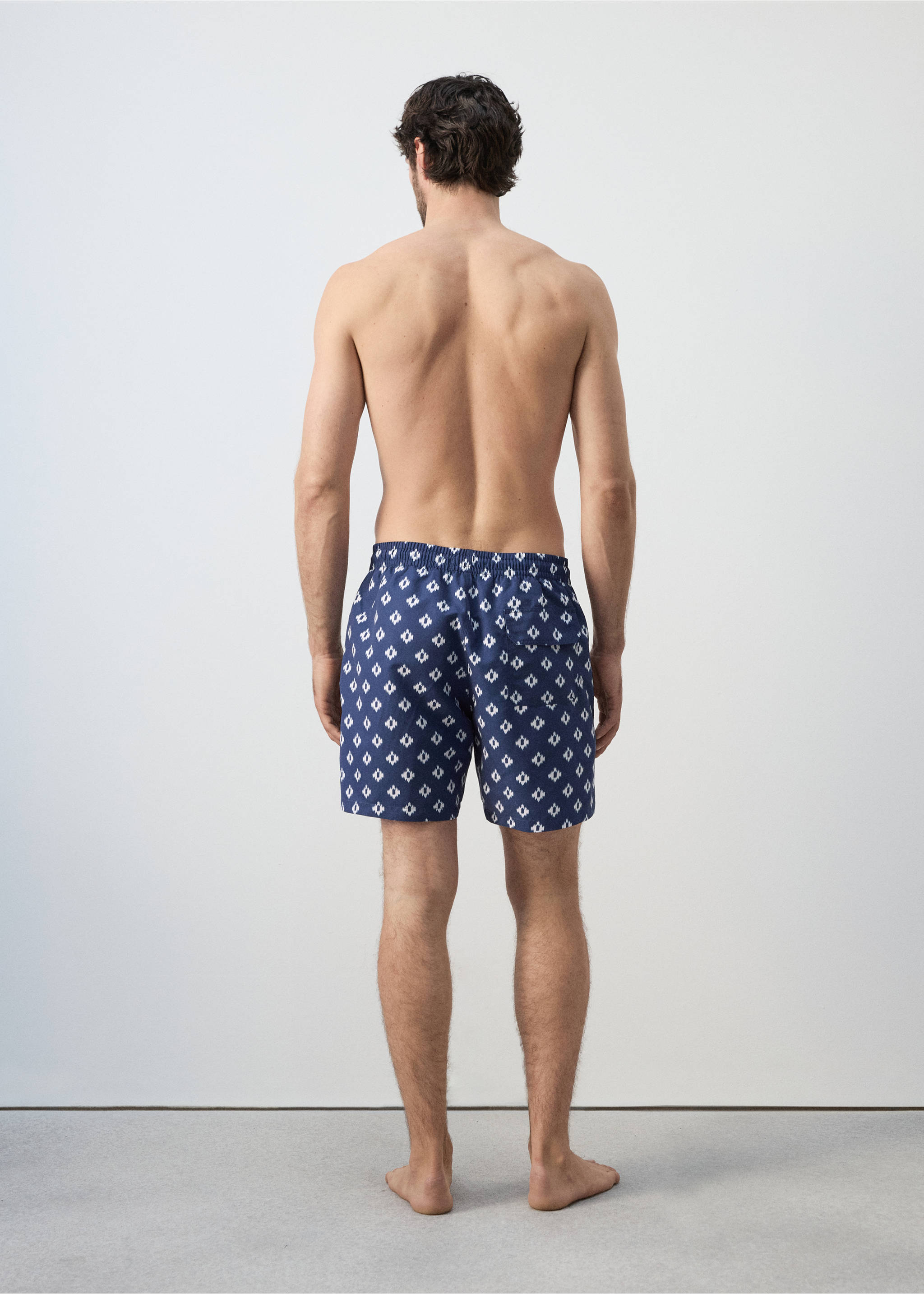 Swimming trunks tye - Reverse of the article, Indigo Blue. Ref: 27016004-00.