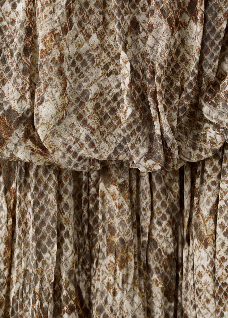 Flowy animal print dress — Khaki