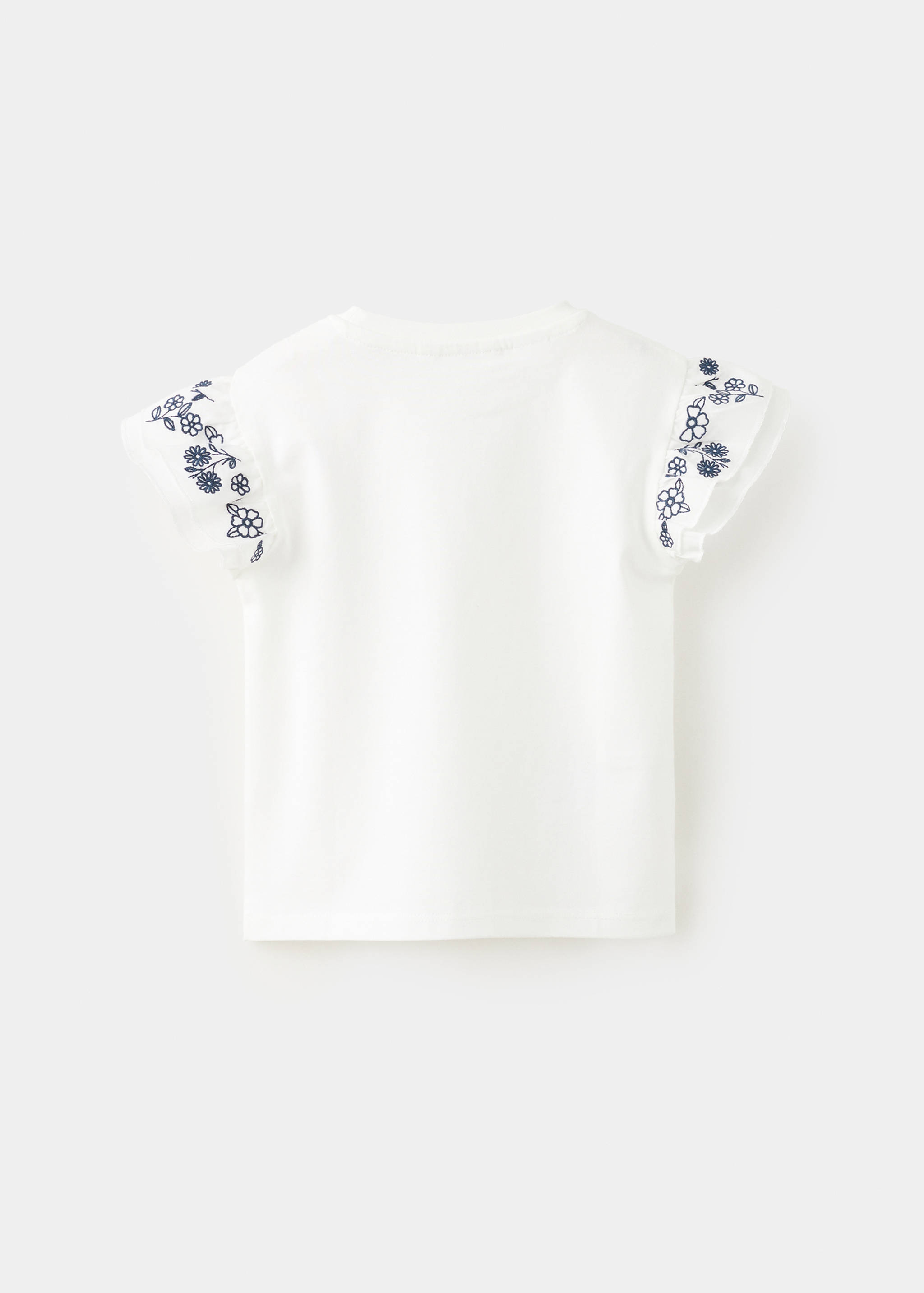 Ruffle top with embroidered details - Reverse of the article