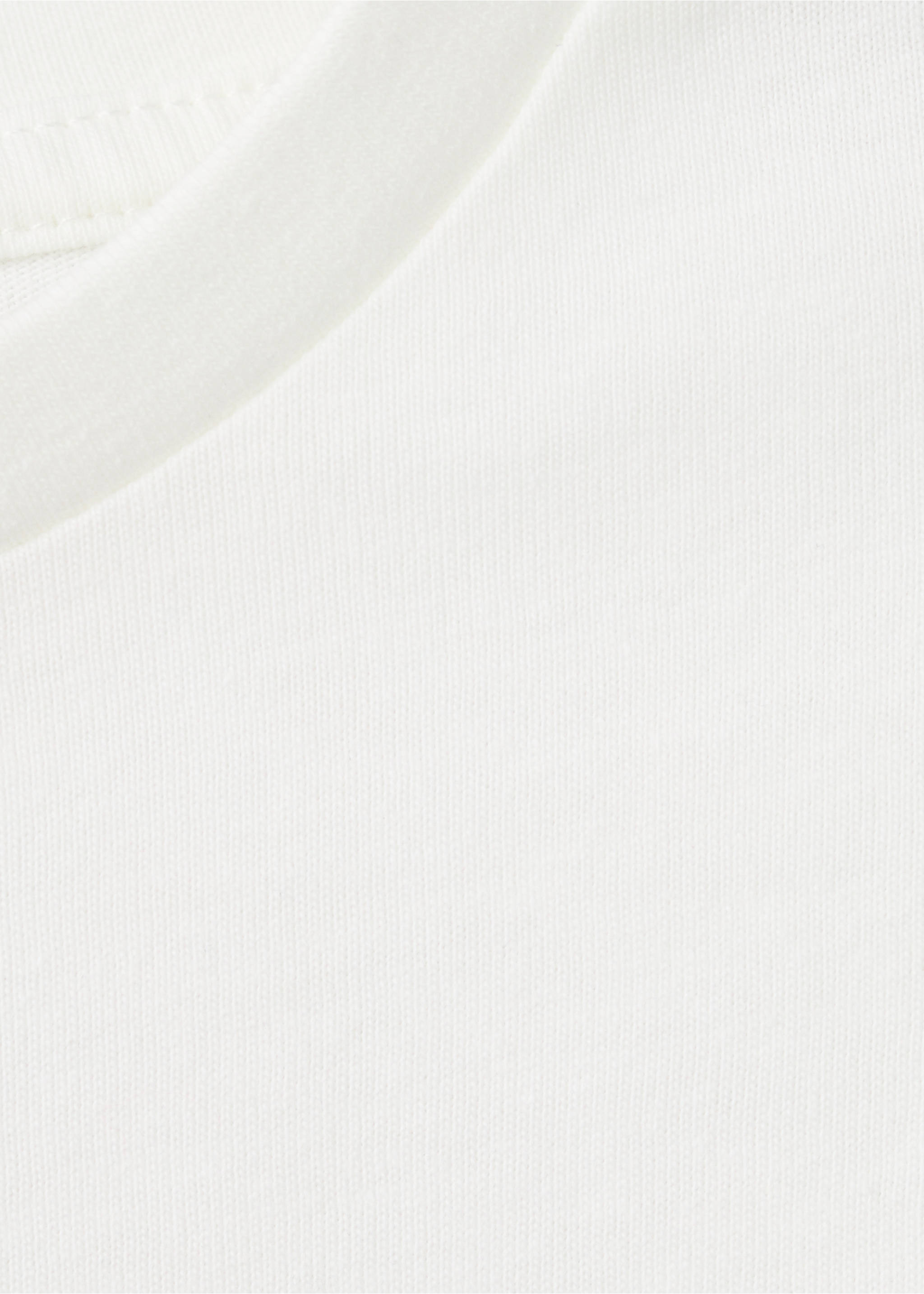 Ruffle top with embroidered details - Details of the article 0, Off White. Ref: 27016341-00.