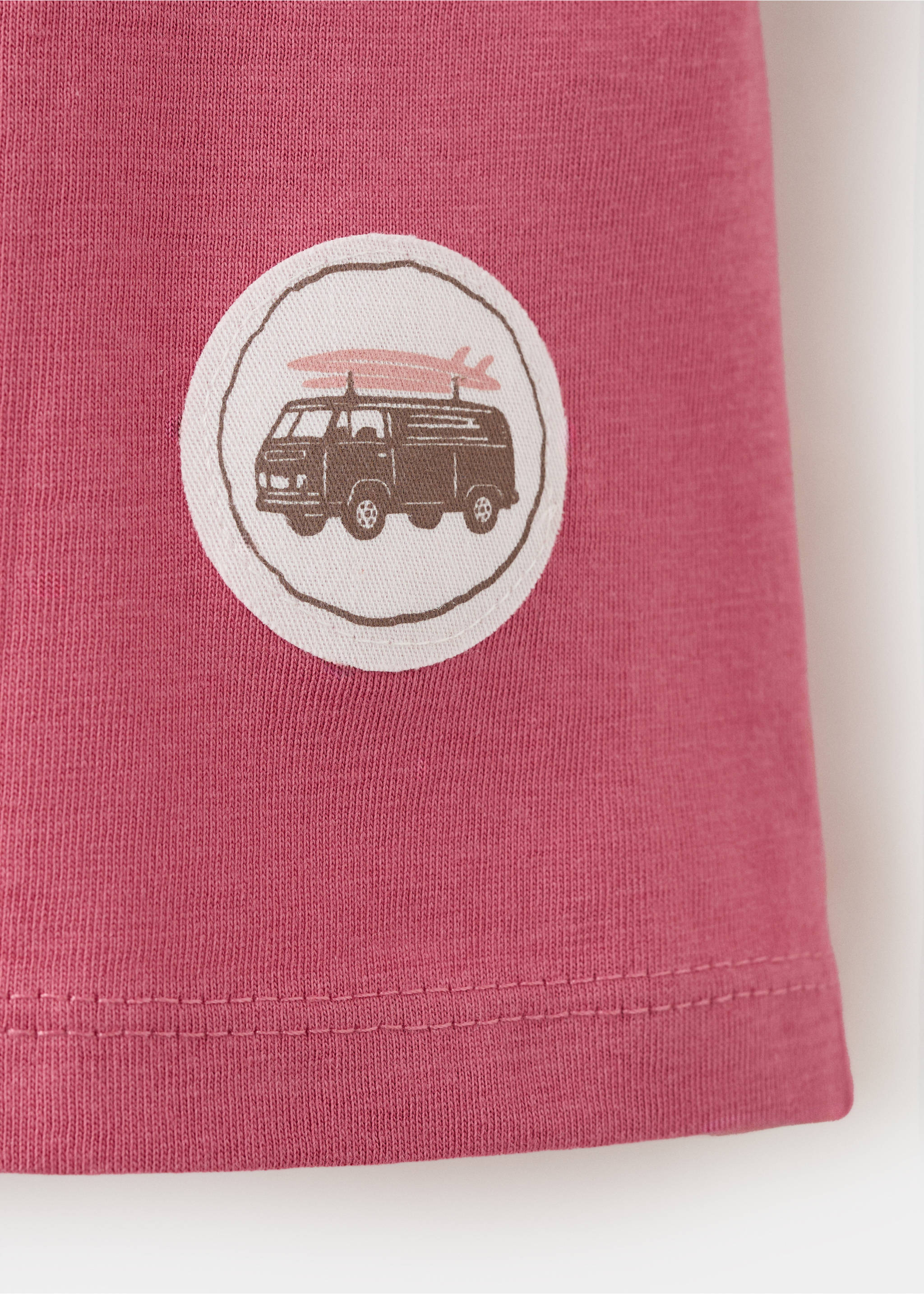 Printed oversized cotton T-shirt - Details of the article 0, Strawberry. Ref: 27016342-00.