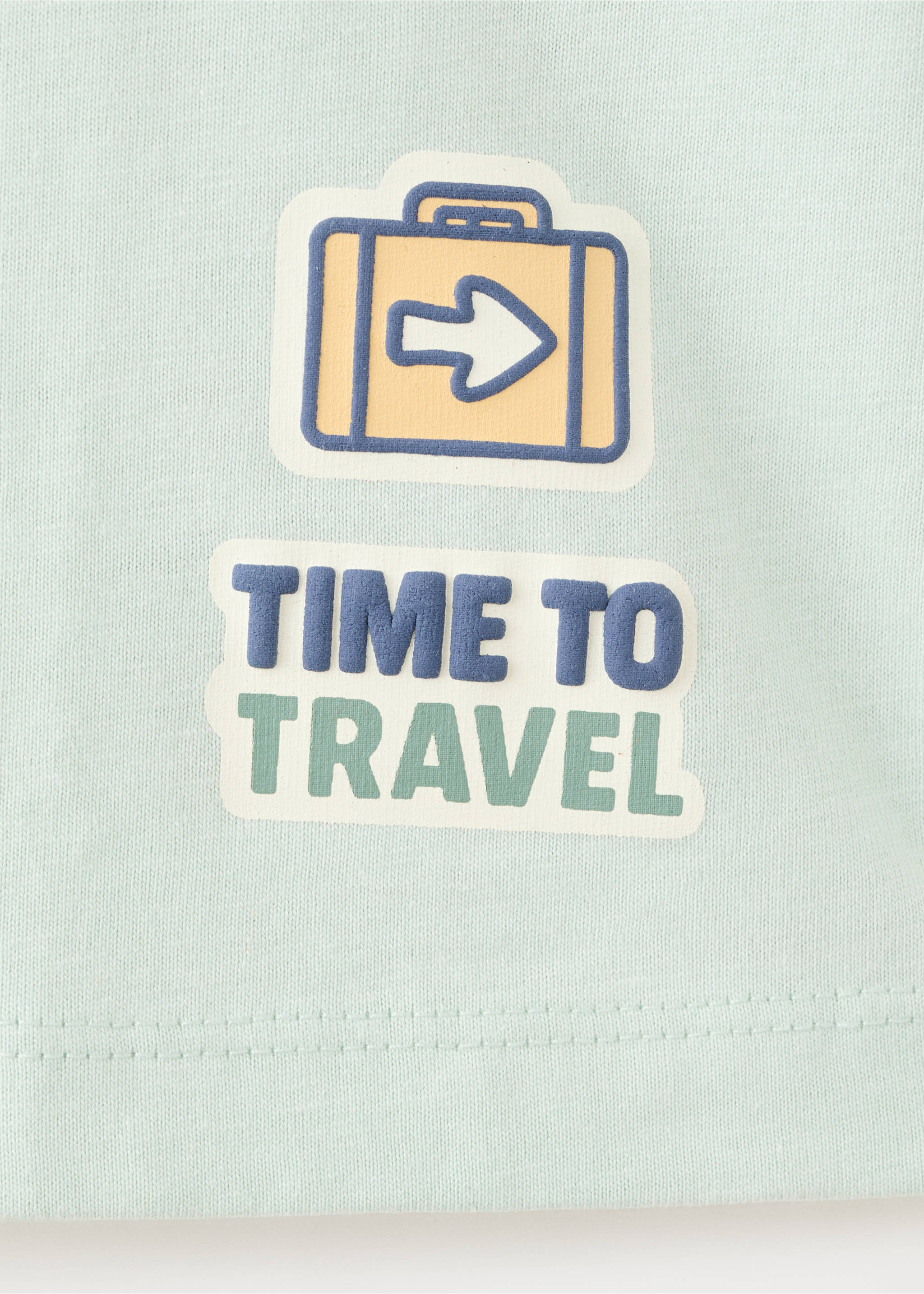 Tricou din bumbac imprimat - Detaliu al articolului 8, Verde-aqua. Ref: 27016344-00.