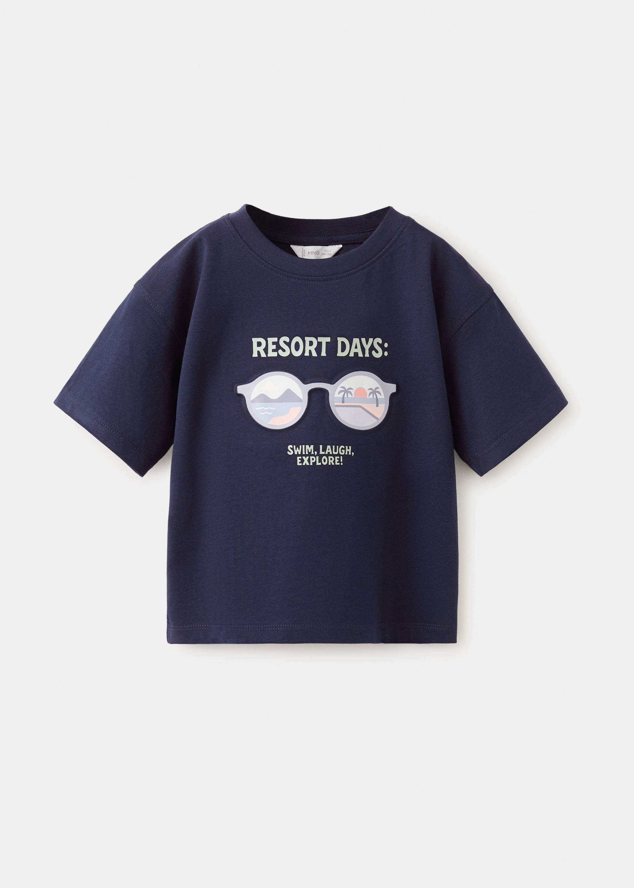 Tricou din bumbac imprimat - Articol fără model