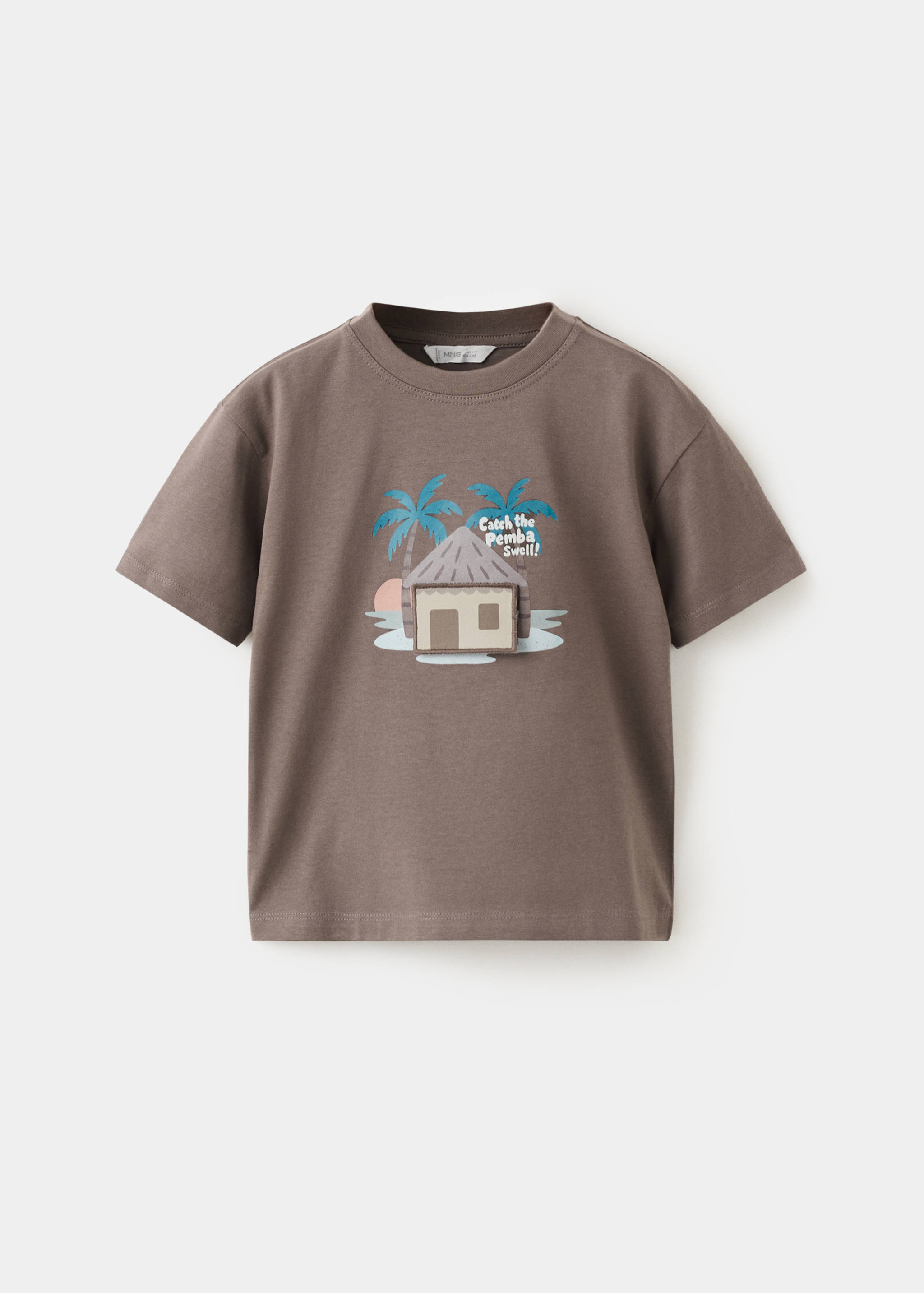 Tricou cu imprimeu în relief - Articol fără model