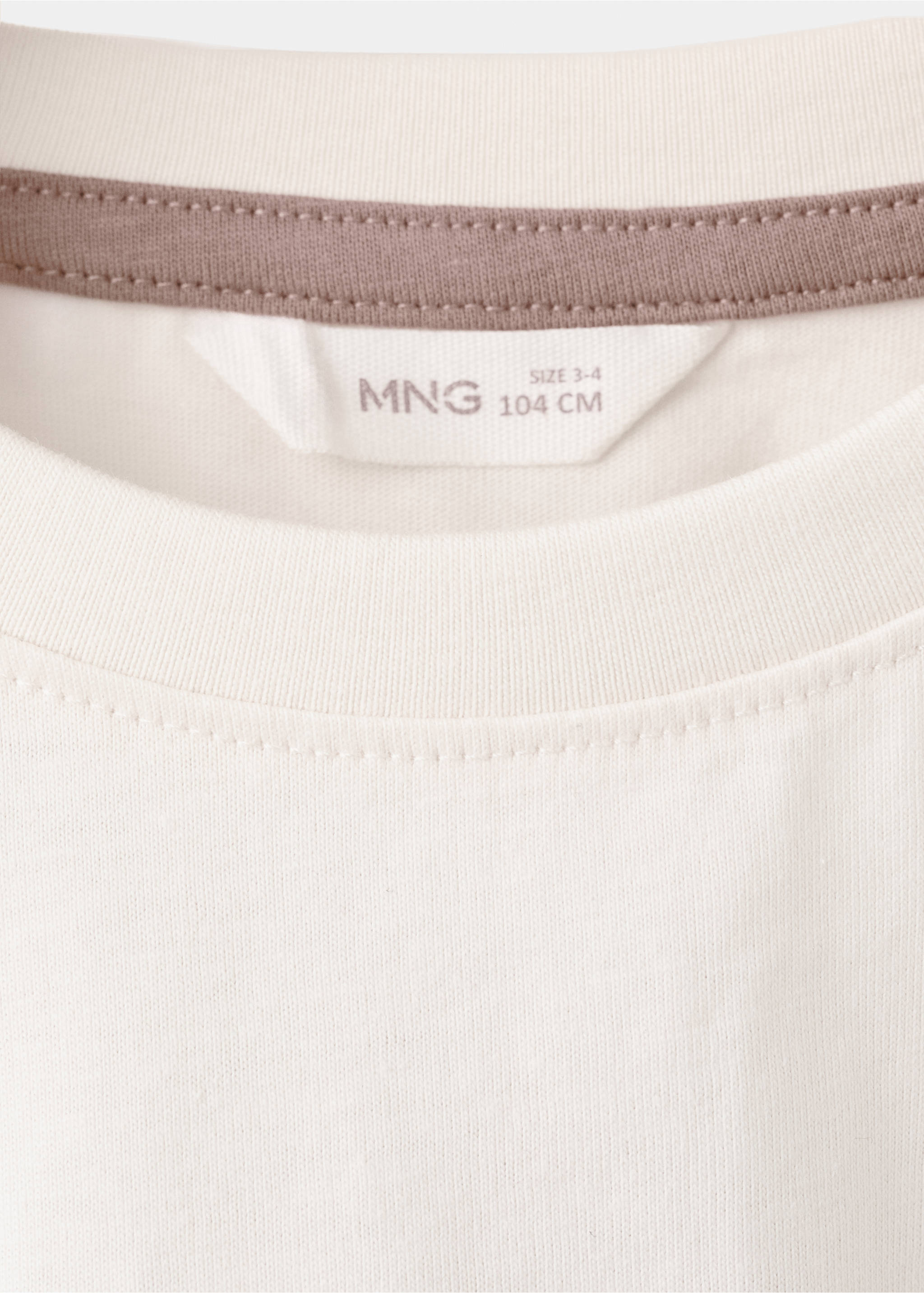 Bawełniany wzorzysty t-shirt - Szczegóły artykułu 8, Kremowy / écru. Ref: 27016348-00.