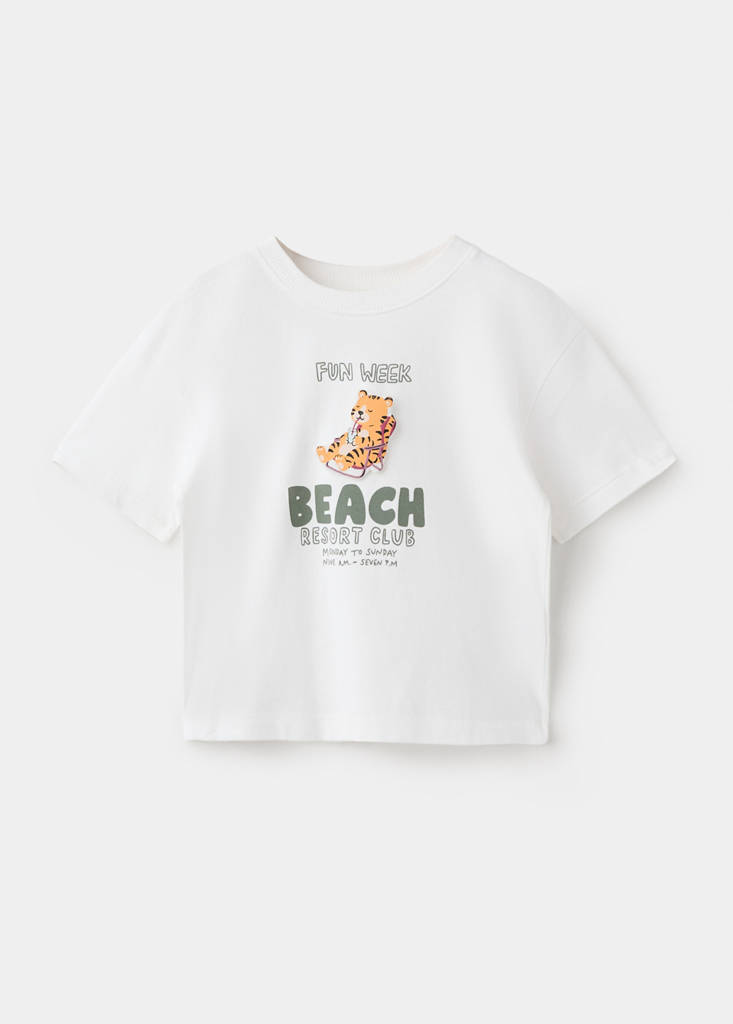 Camiseta algodón estampada