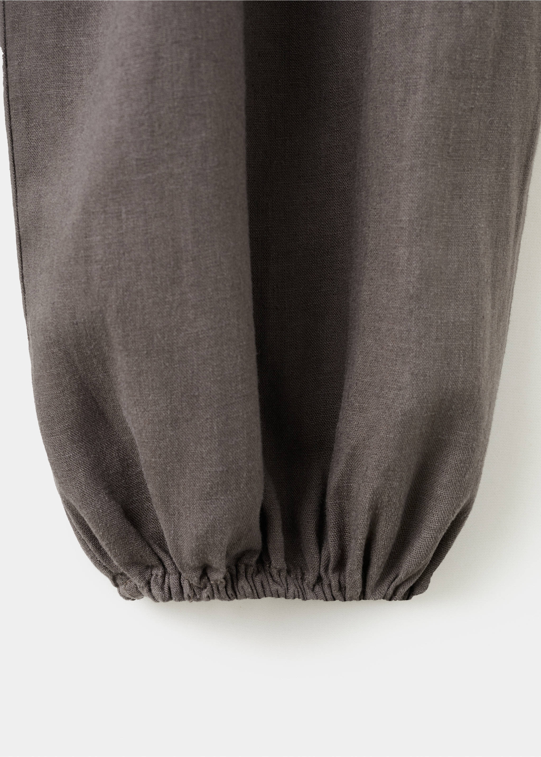 Pantalon mélange de lin balloon - Détail de l'article 0, Chocolat. Ref: 27016351-00.