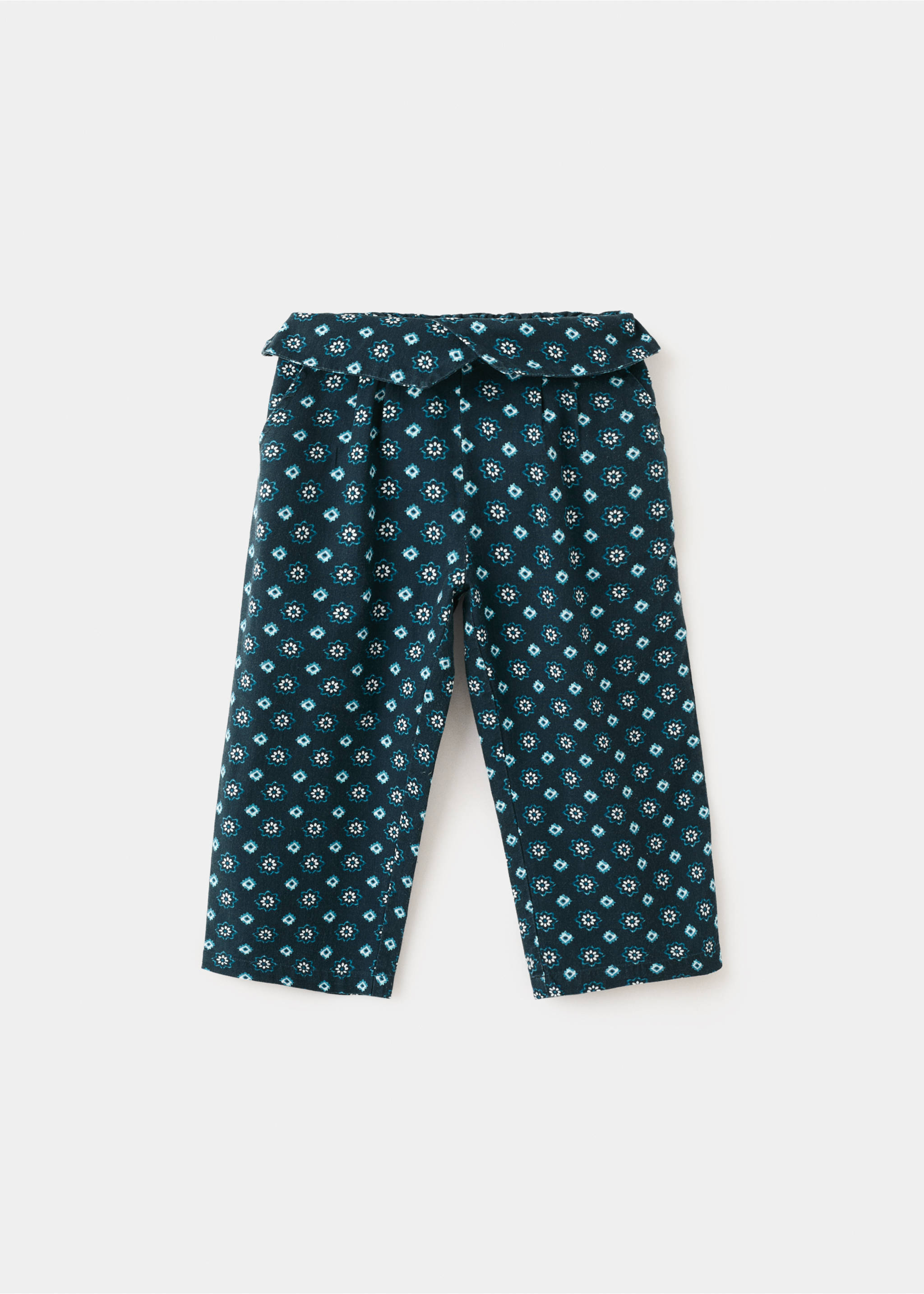 Pantalón estampado cintura vuelta - Artículo sin modelo, Azul marino. Ref: 27016354-00.