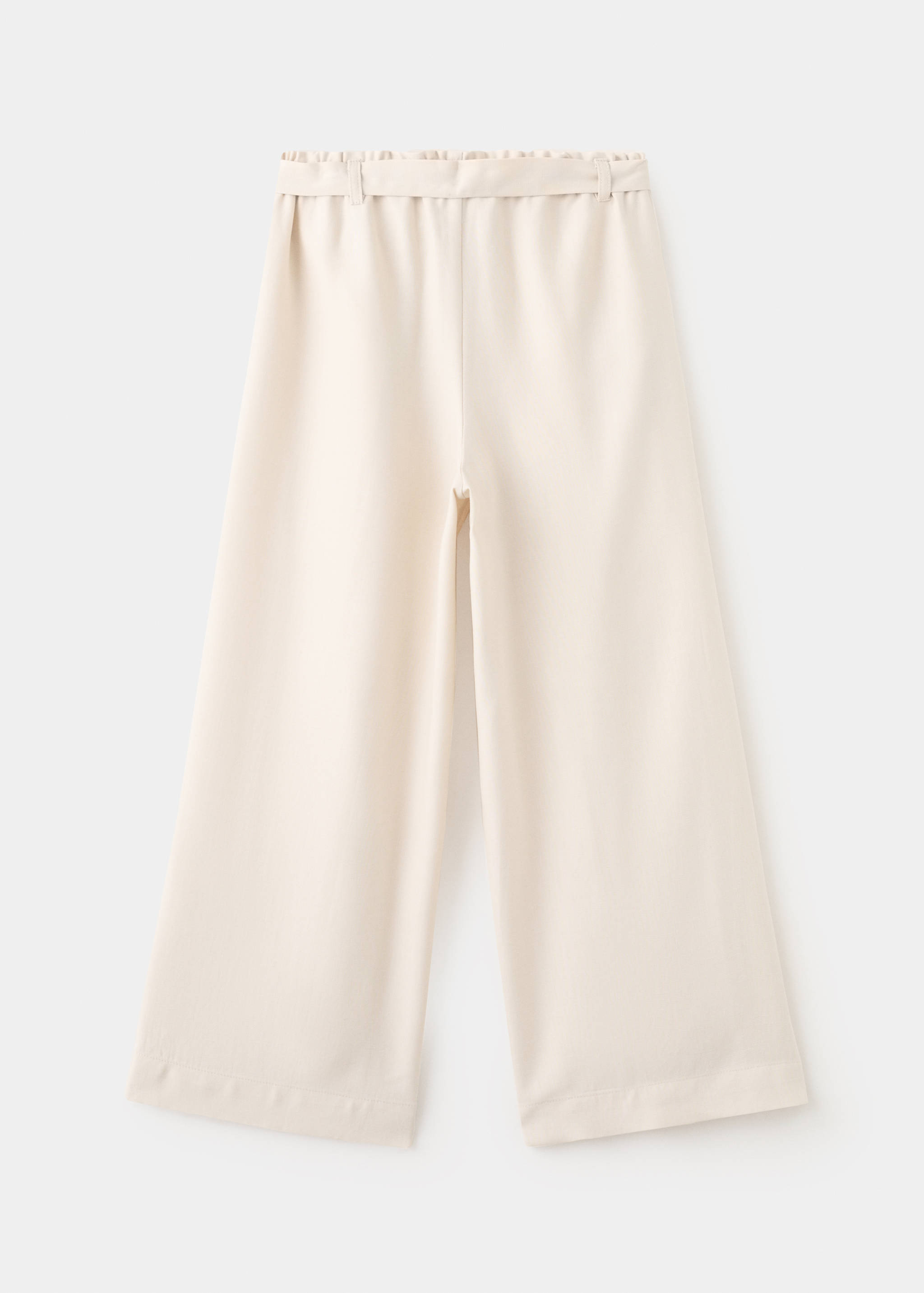 Flowy straight-fit trousers with bow - Reverse of the article