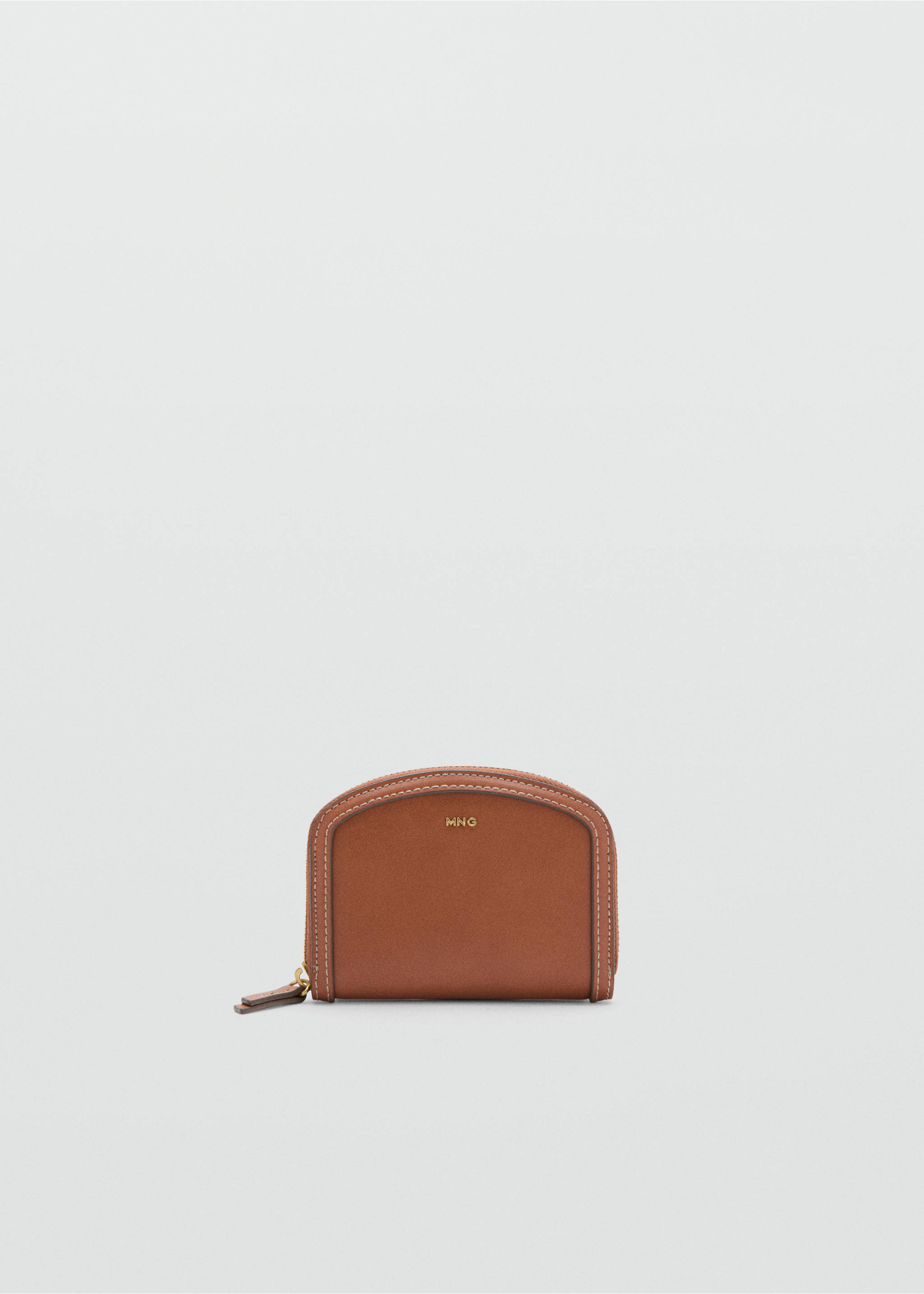 Portefeuille effet saffiano - Article sans modèle, Marron moyen. Ref: 27016356-00.